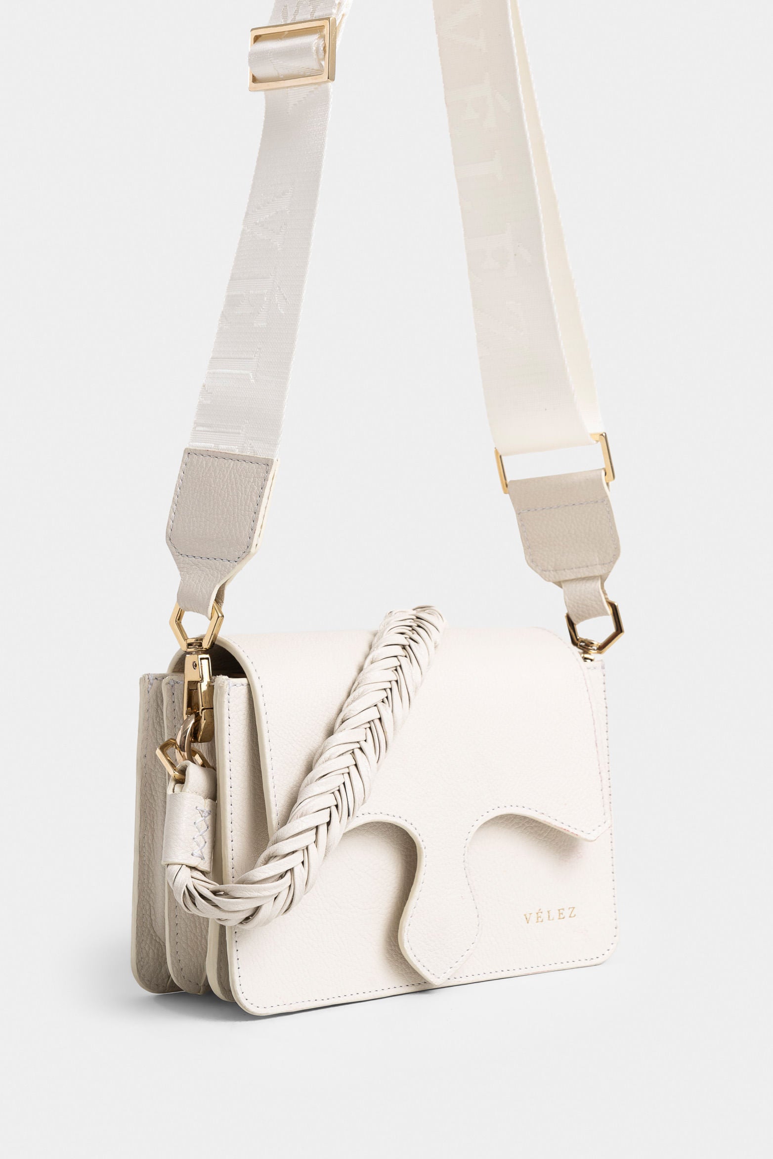 Garniel Leather Bowling Bag for Women with Braided Handle