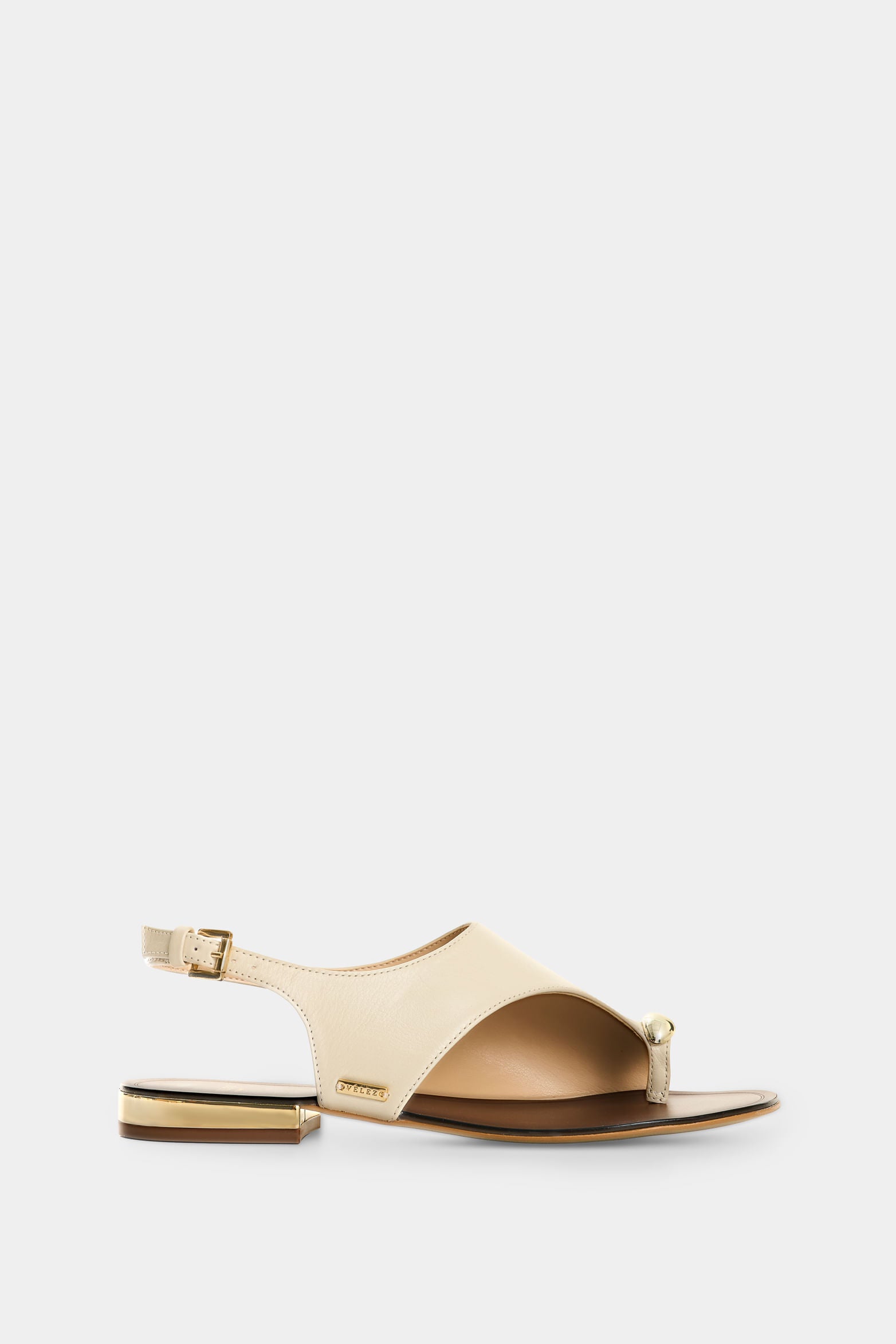 Leather Flat Sandals for Women Aqua