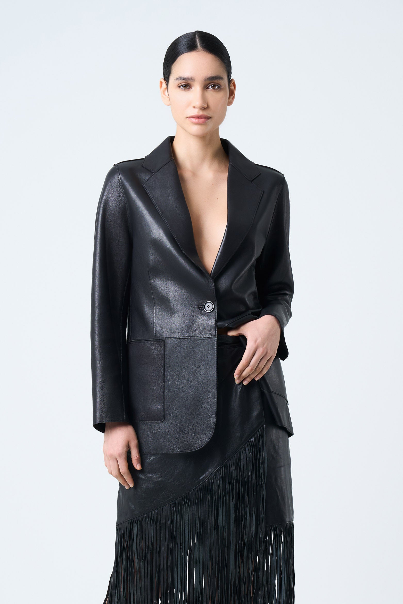 Lyra Leather Wrap Skirt for Women