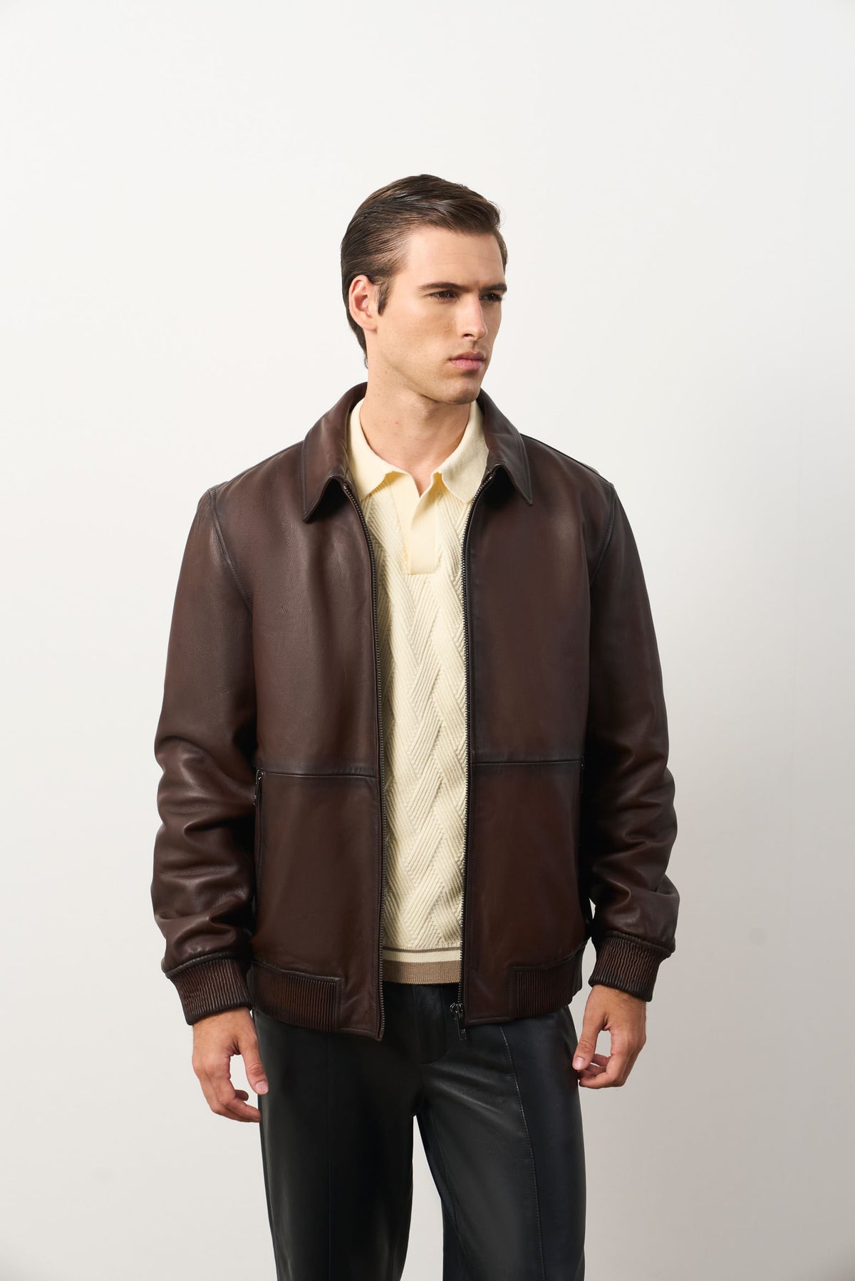 Men's Sinu Distressed Leather Jacket