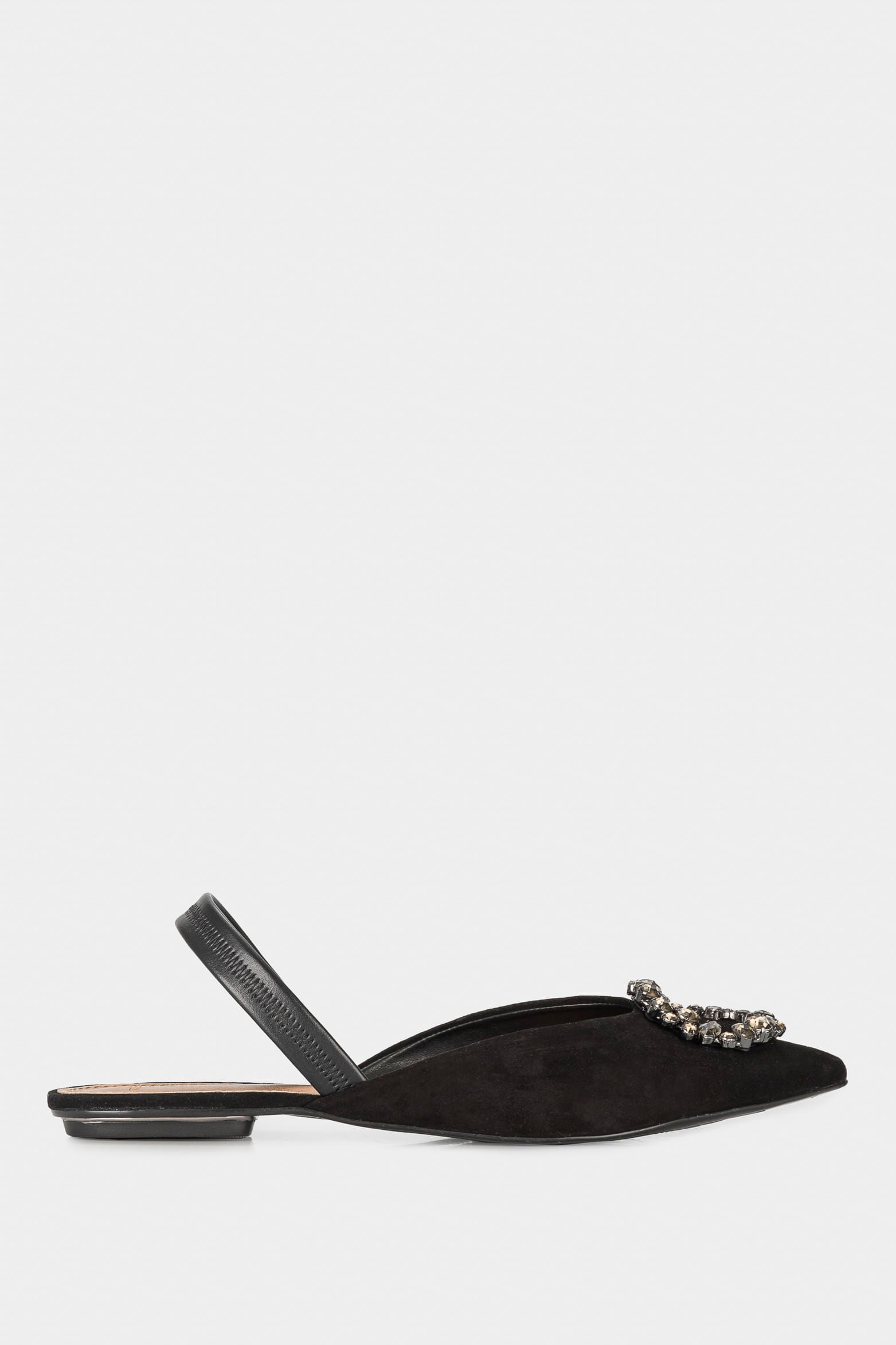Women’s Nazaré Suede Ballet Flat with Beaded Appliqué