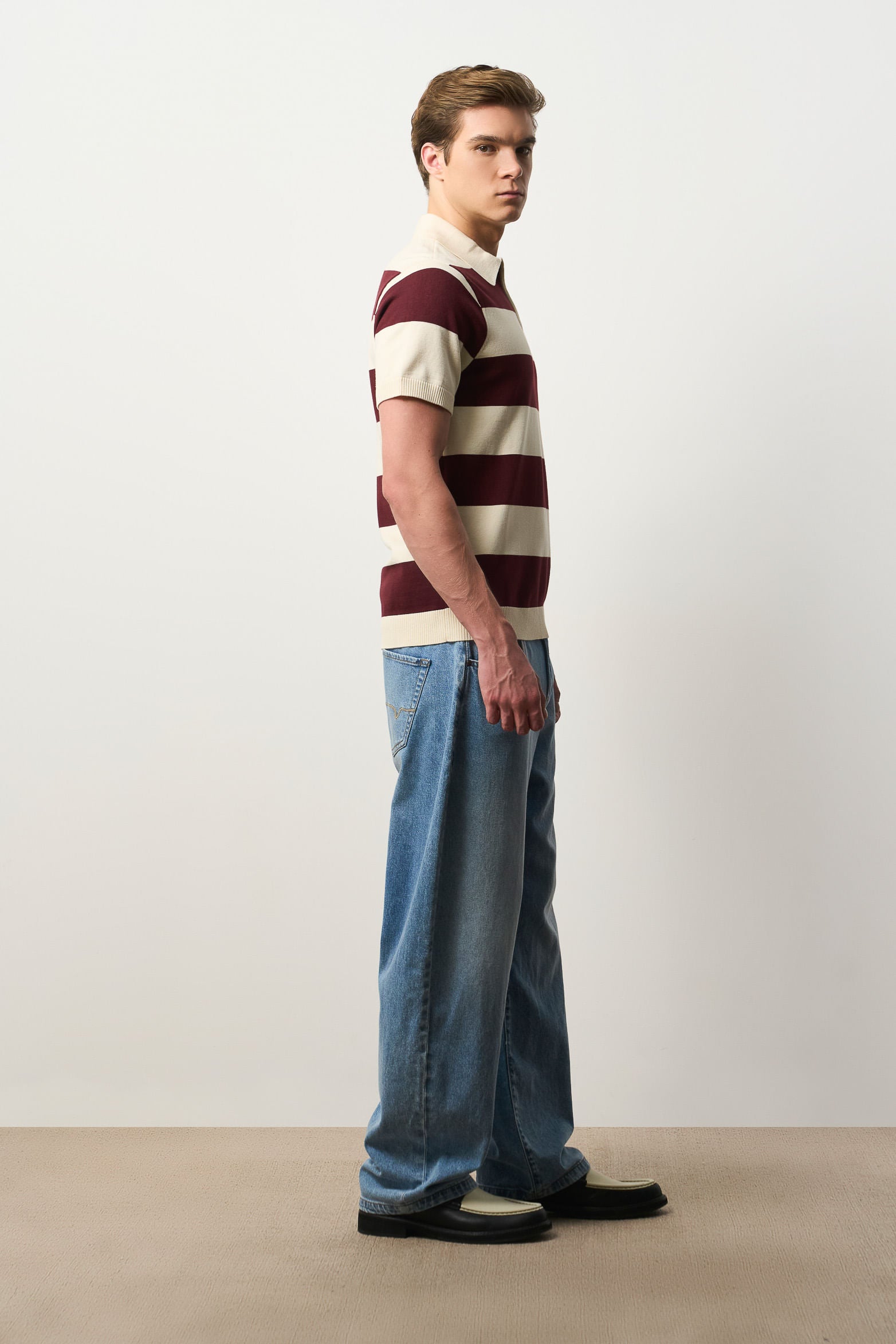 Short-sleeve knit polo for men Liana