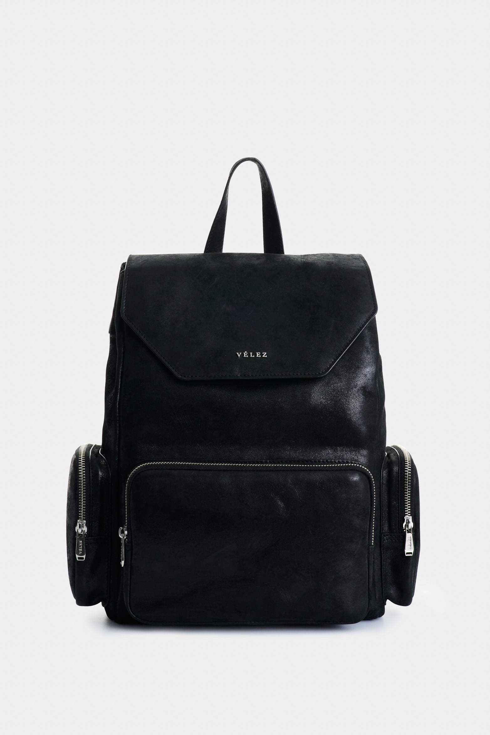 Silene Hexagonal Flap Leather Backpack for Women