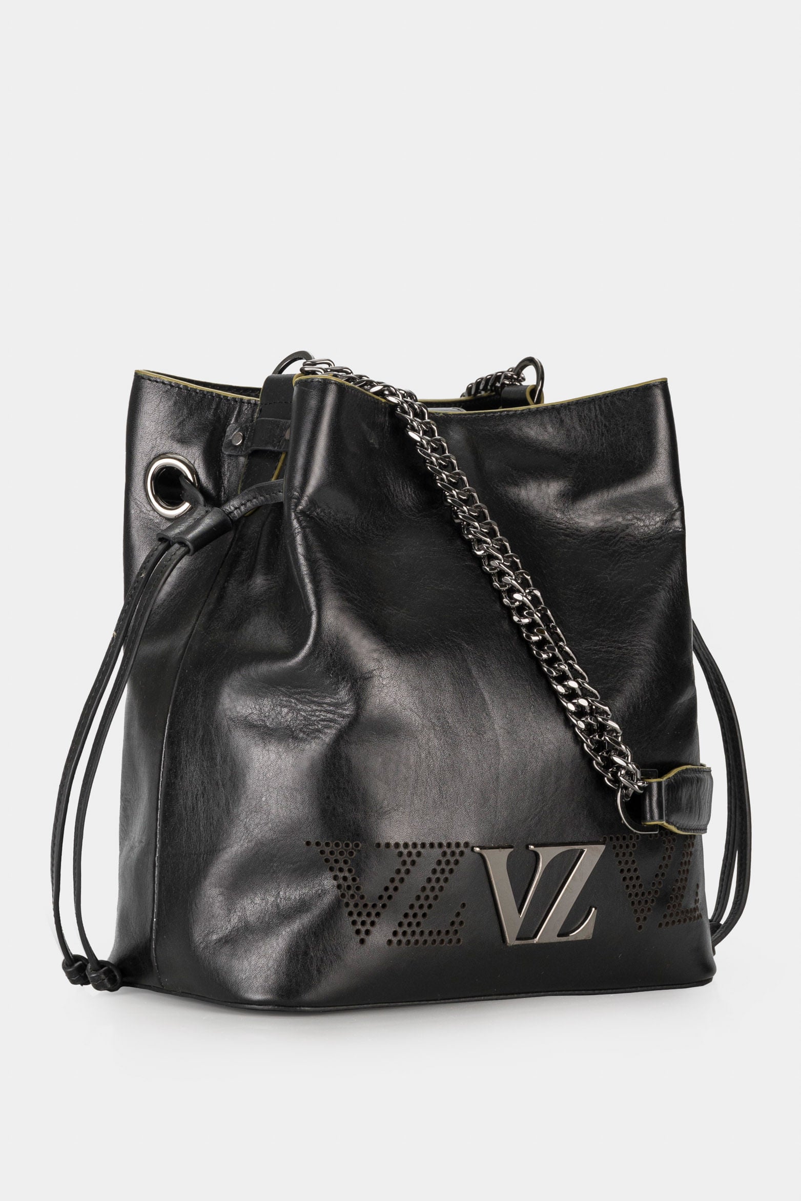 Women’s Sakai Leather Shopper Handbags with VZ Monogram