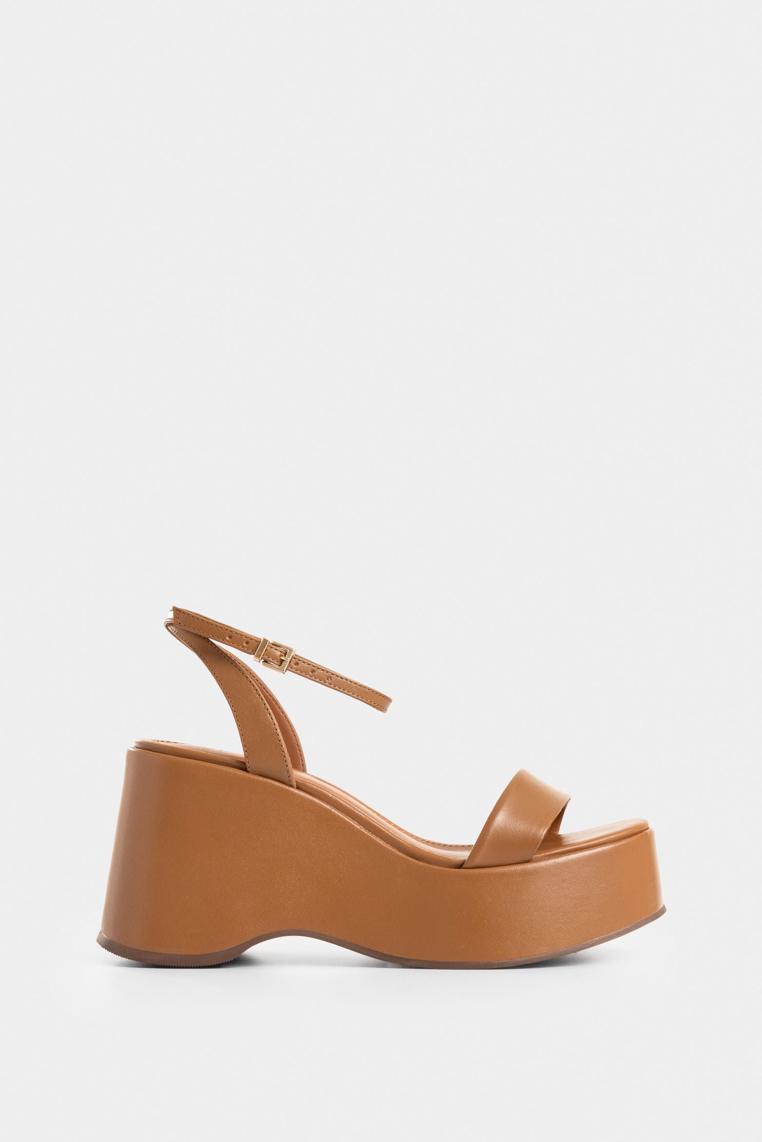 San Joaquin Leather Platform Sandals with Ankle Strap for Women