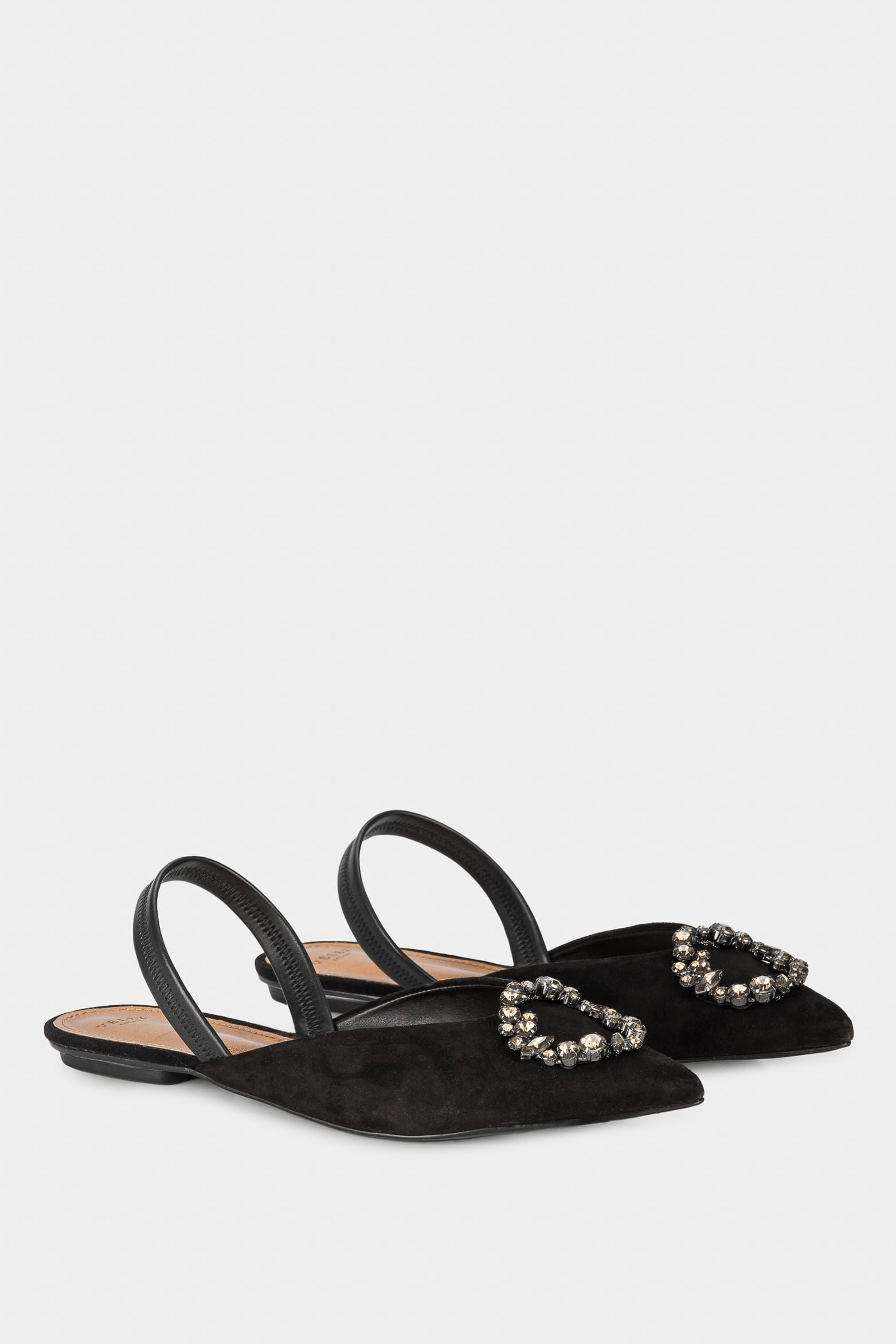 Women’s Nazaré Suede Ballet Flat with Beaded Appliqué