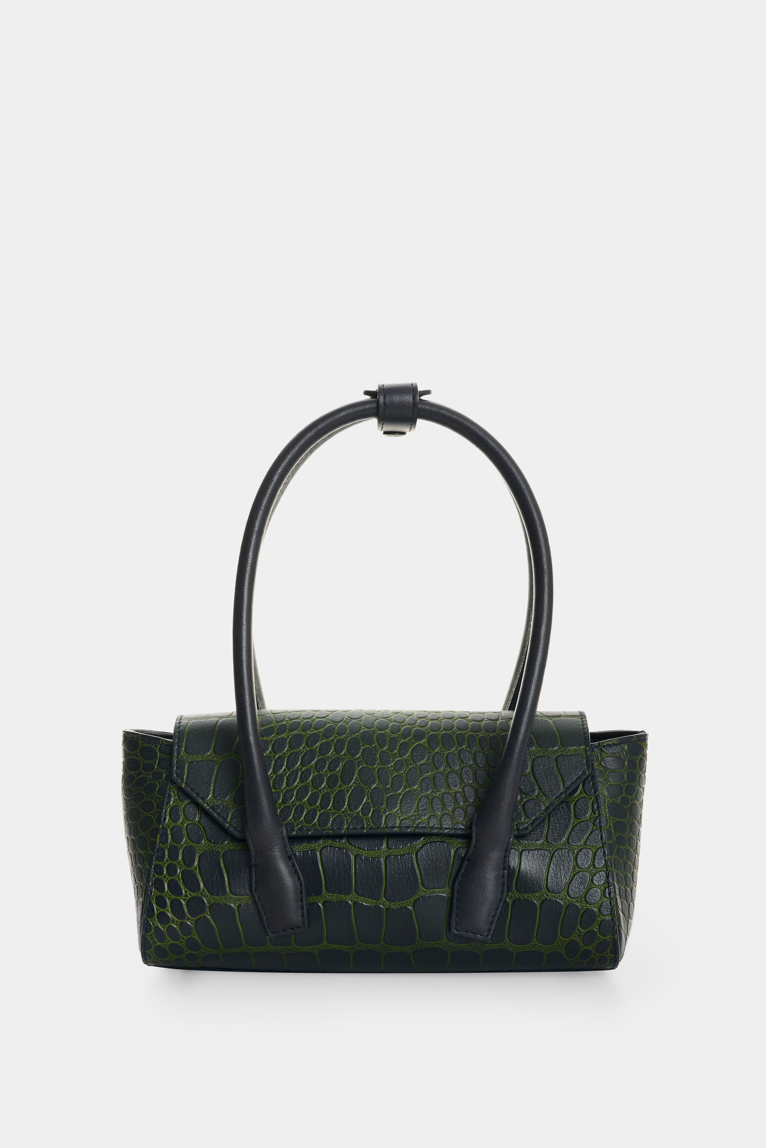 Men’s Mini Croc-Embossed Leather Crossbody Bag