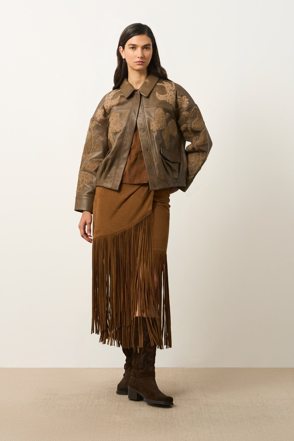 Leather bomber jacket for women Surco