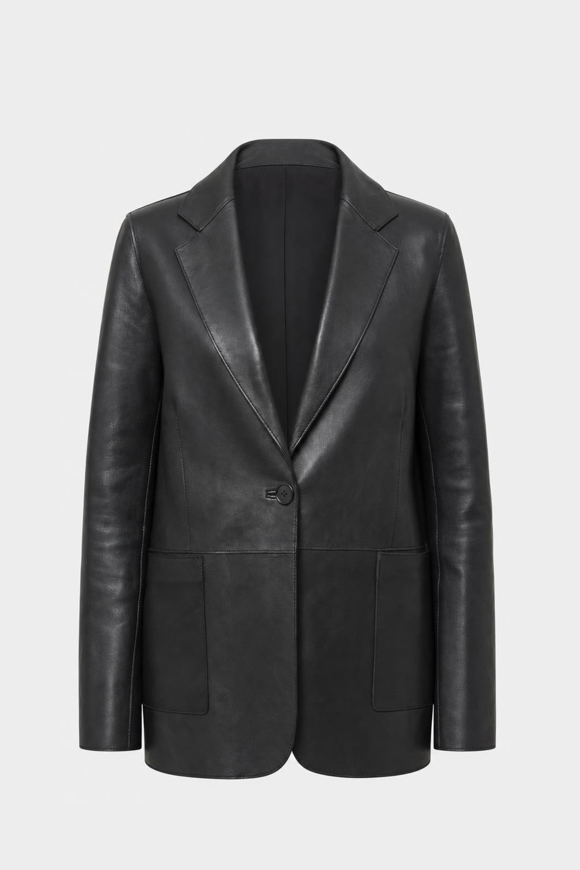 Astromelia leather blazer for women straight fit