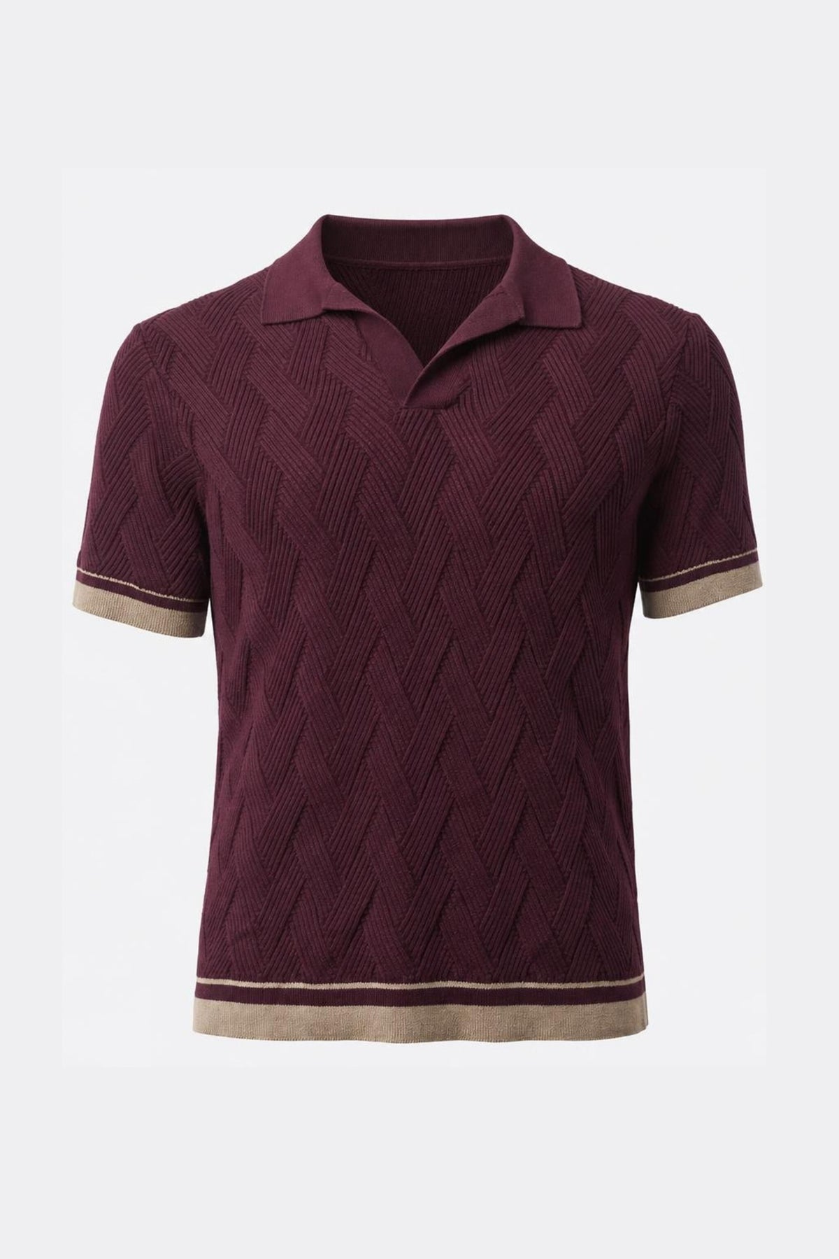 Short-sleeve knit polo for men Aura