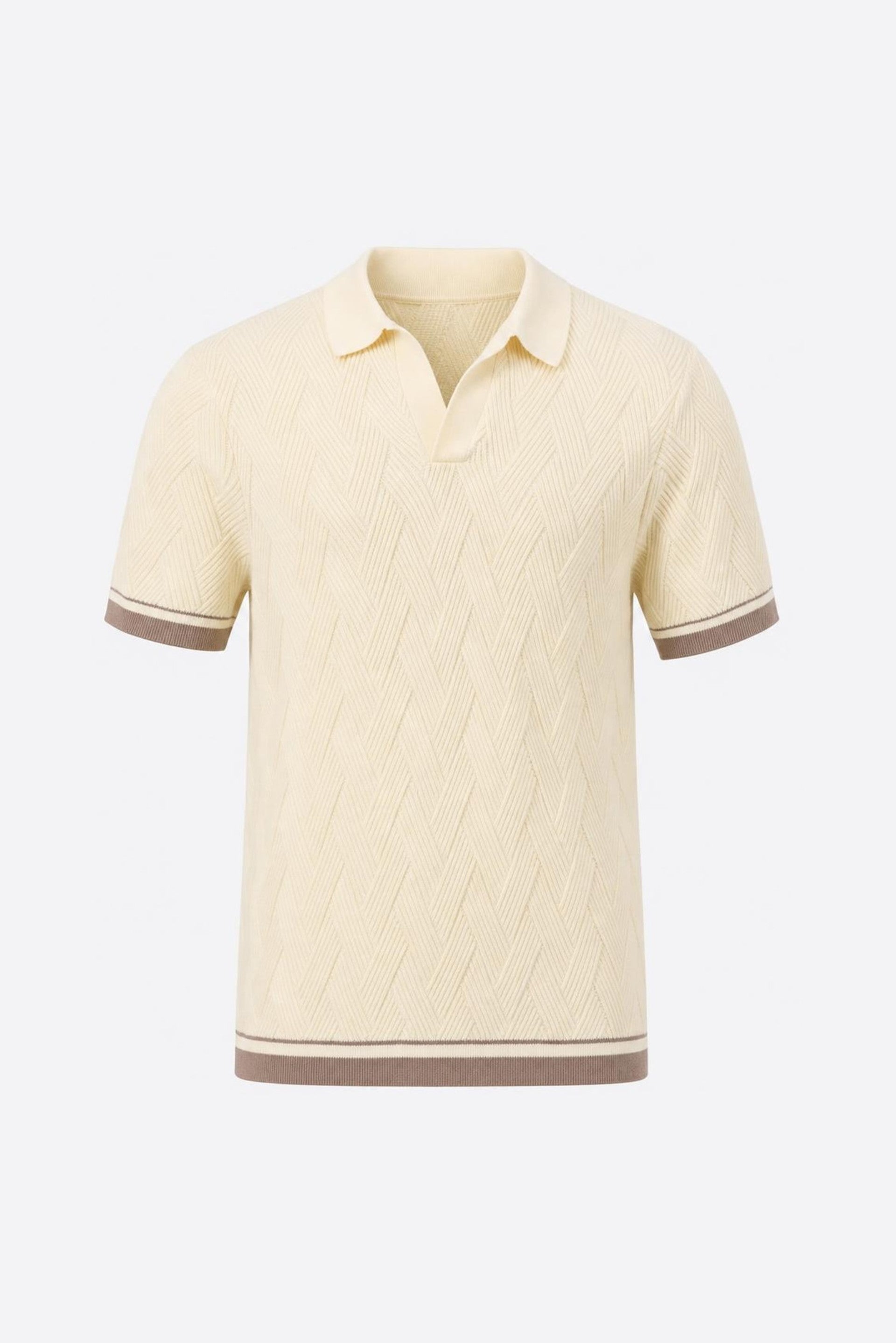 Short-sleeve knit polo for men Aura