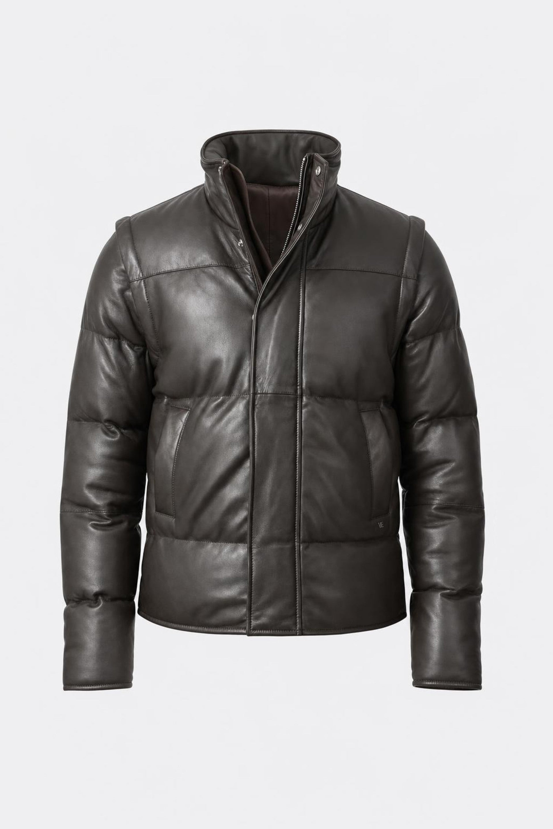 Ayme Leather Puffer Jacket for Men