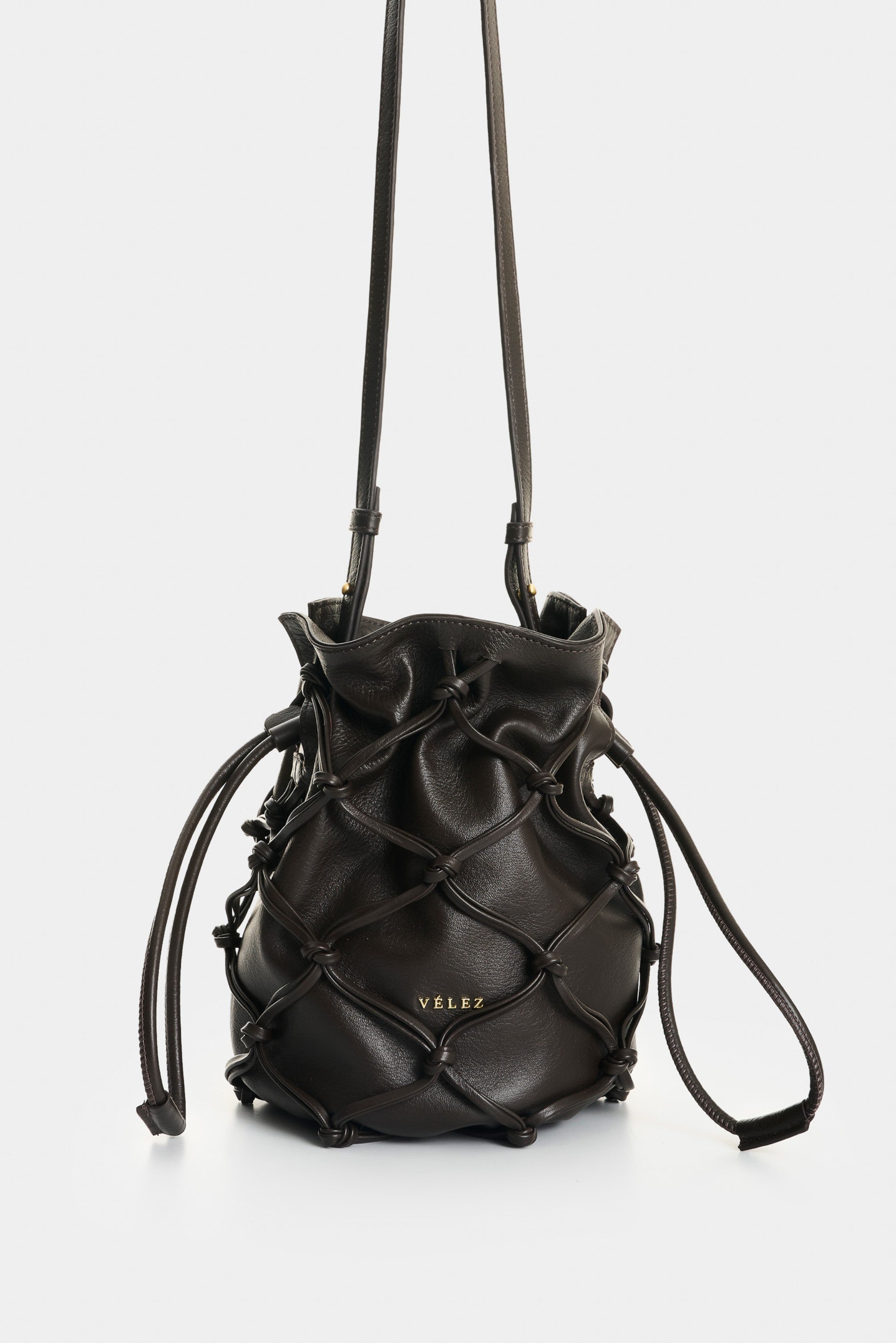 Lyra Leather Crossbody Bag with Woven Overlay for Women
