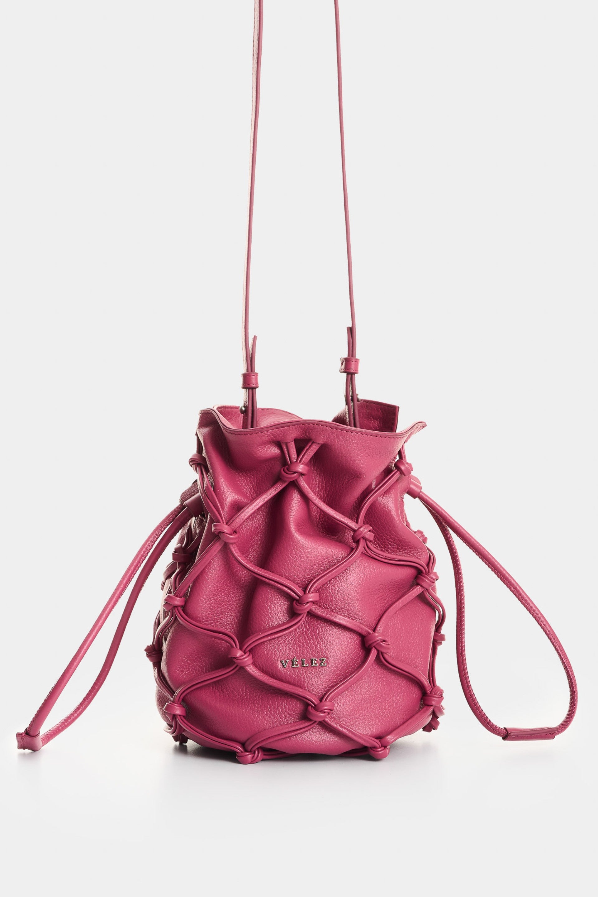 Lyra Leather Crossbody Bag with Woven Overlay for Women