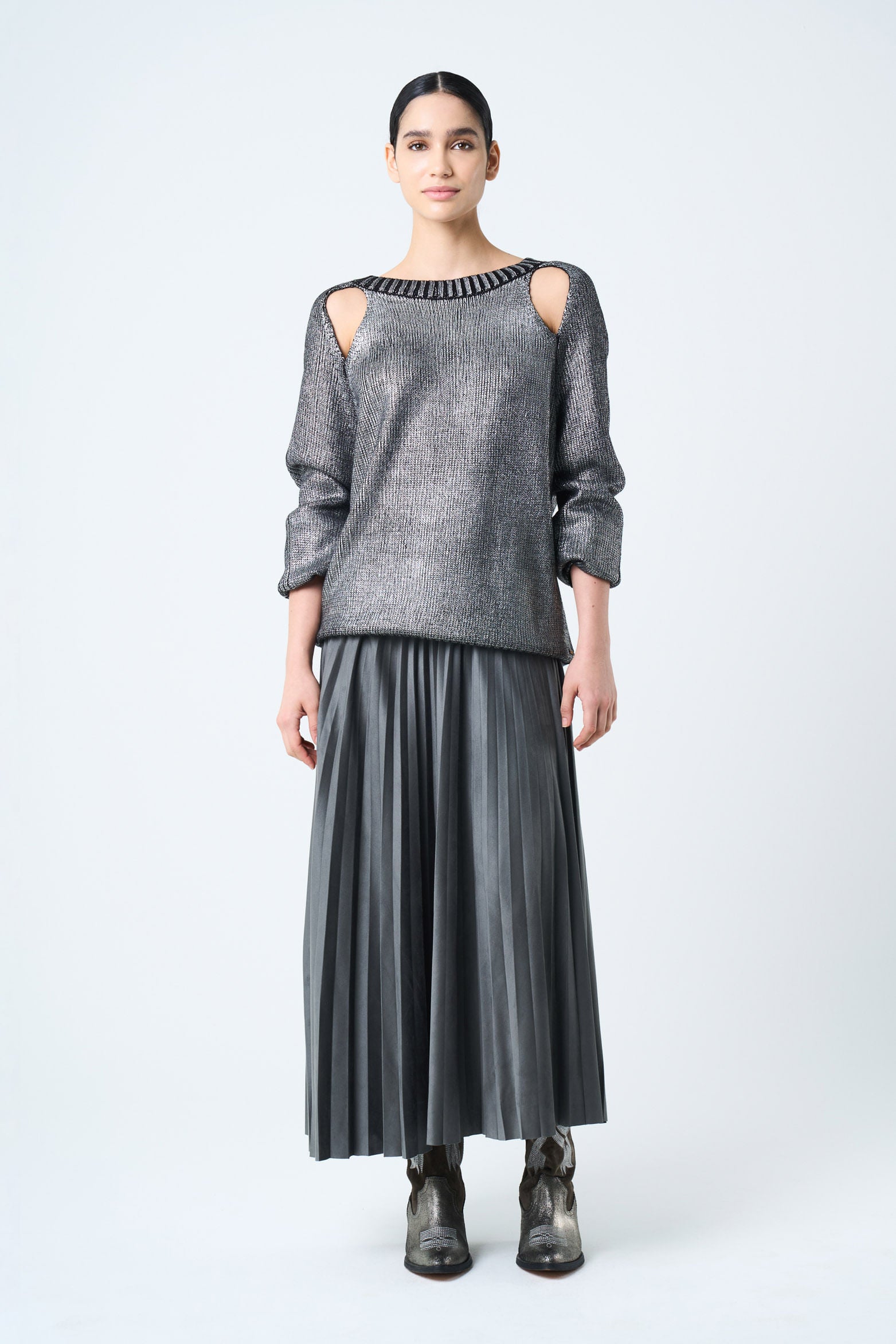 Women’s Alma Pleated Skirt Knit Fabric