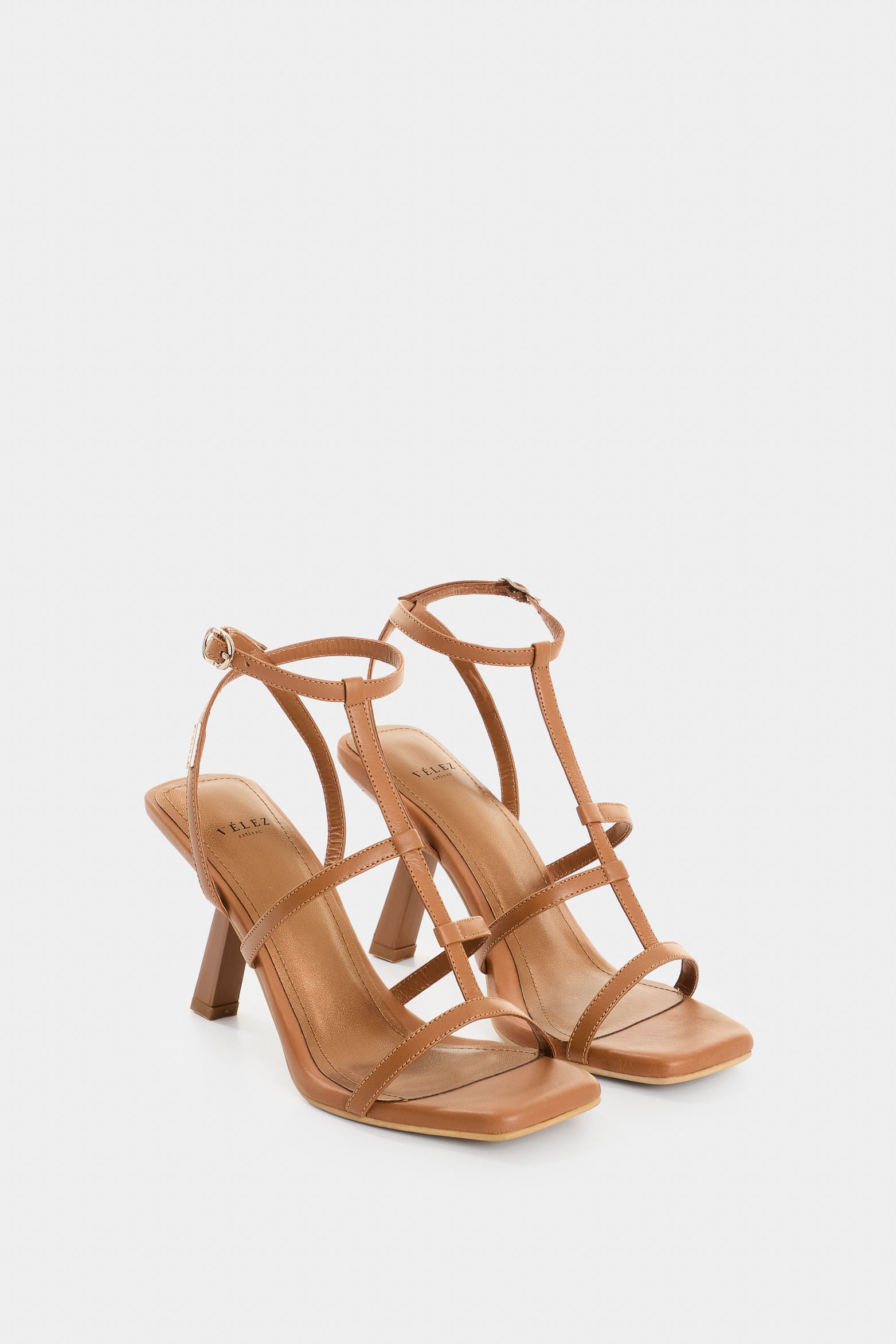 Moon Leather Heeled Sandals for Women