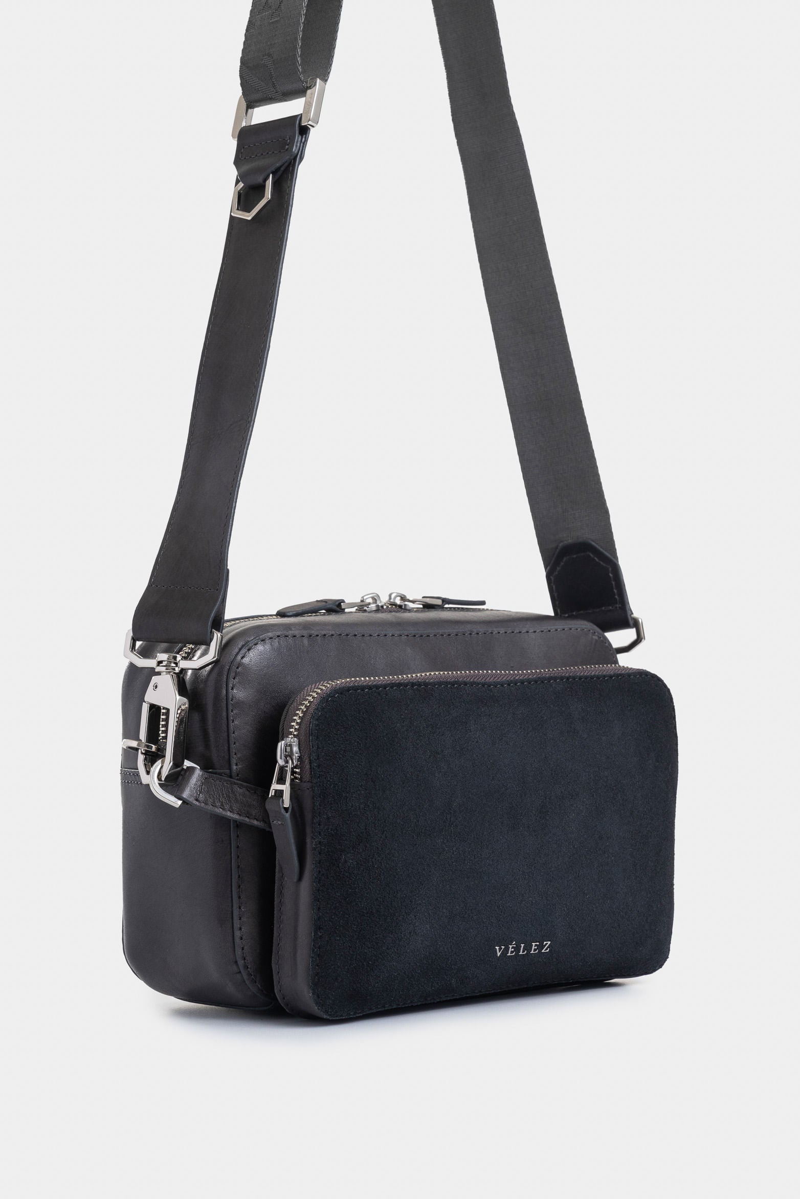 Halo 2 Smooth and Sueded Leather Multifunctional Hands-Free Bag for Men