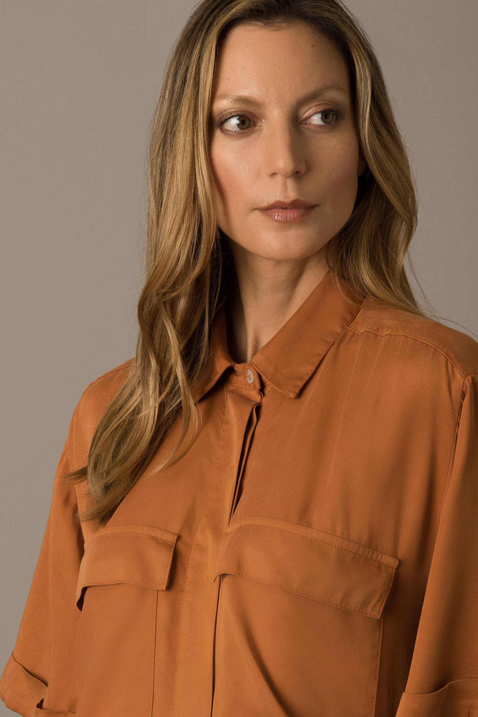 Women’s Citara Shirt Dress with Subtle Shine