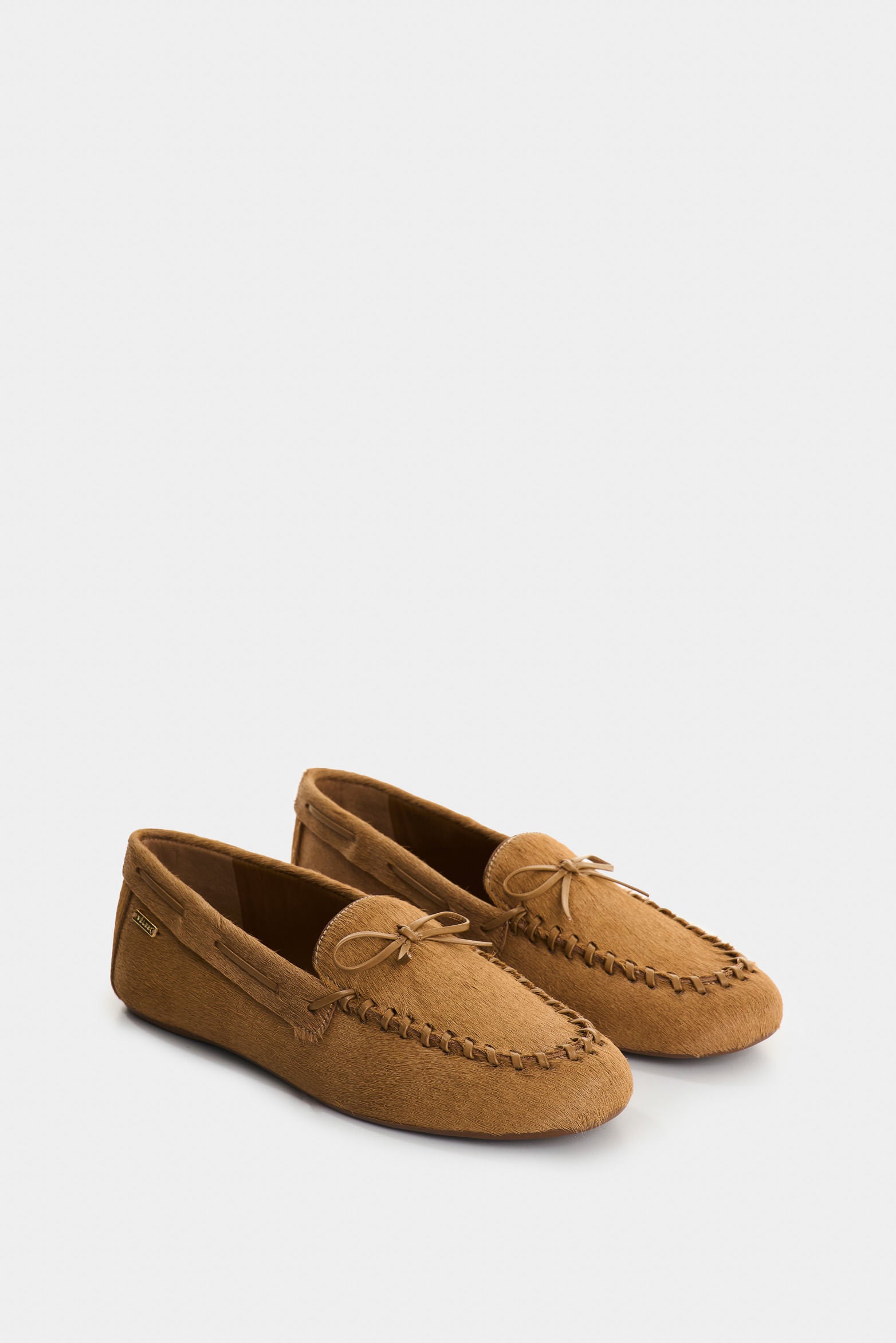 Harbor hair-on leather loafers for women