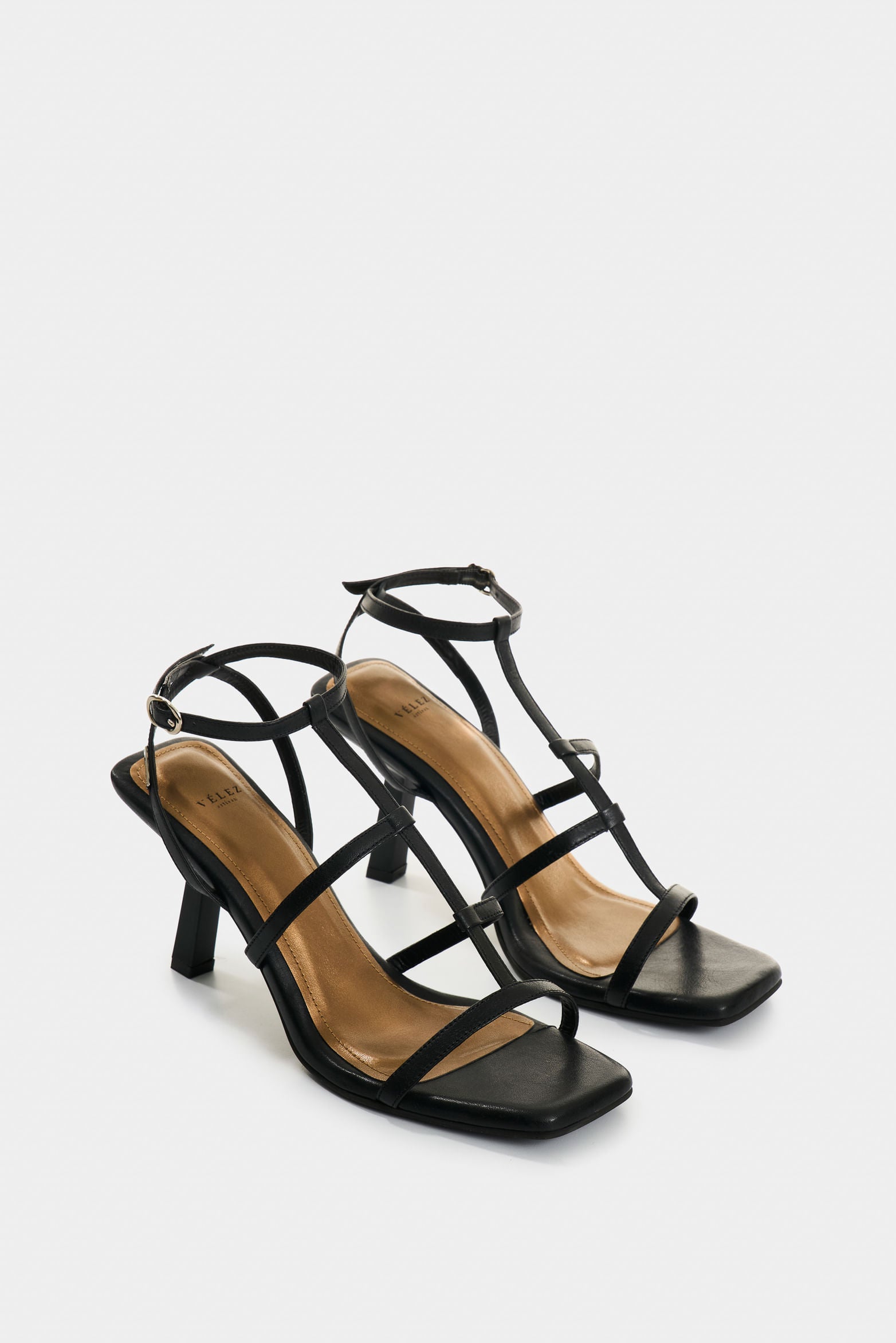 Moon Leather Heeled Sandals for Women