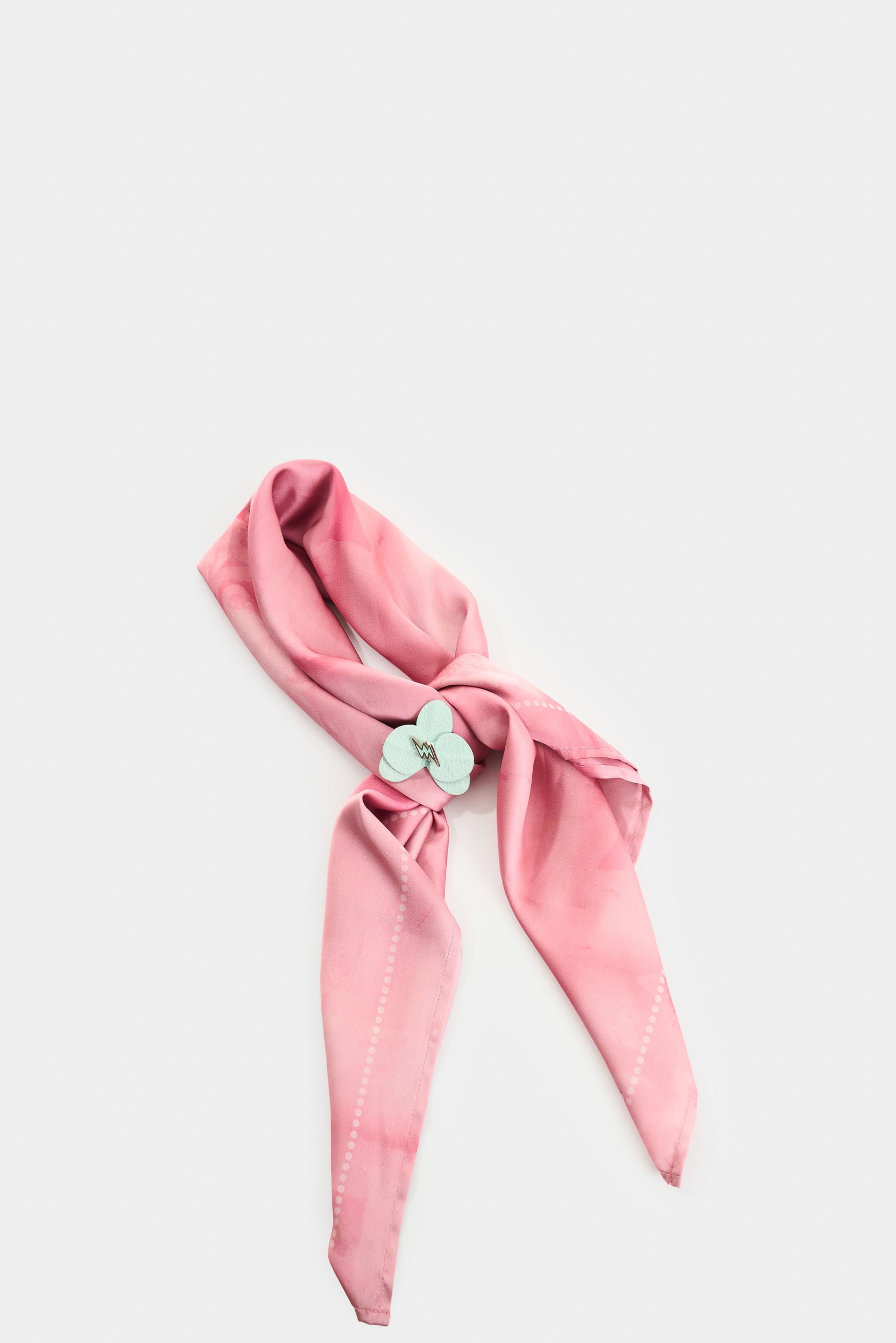 Large leather orchid brooch for women