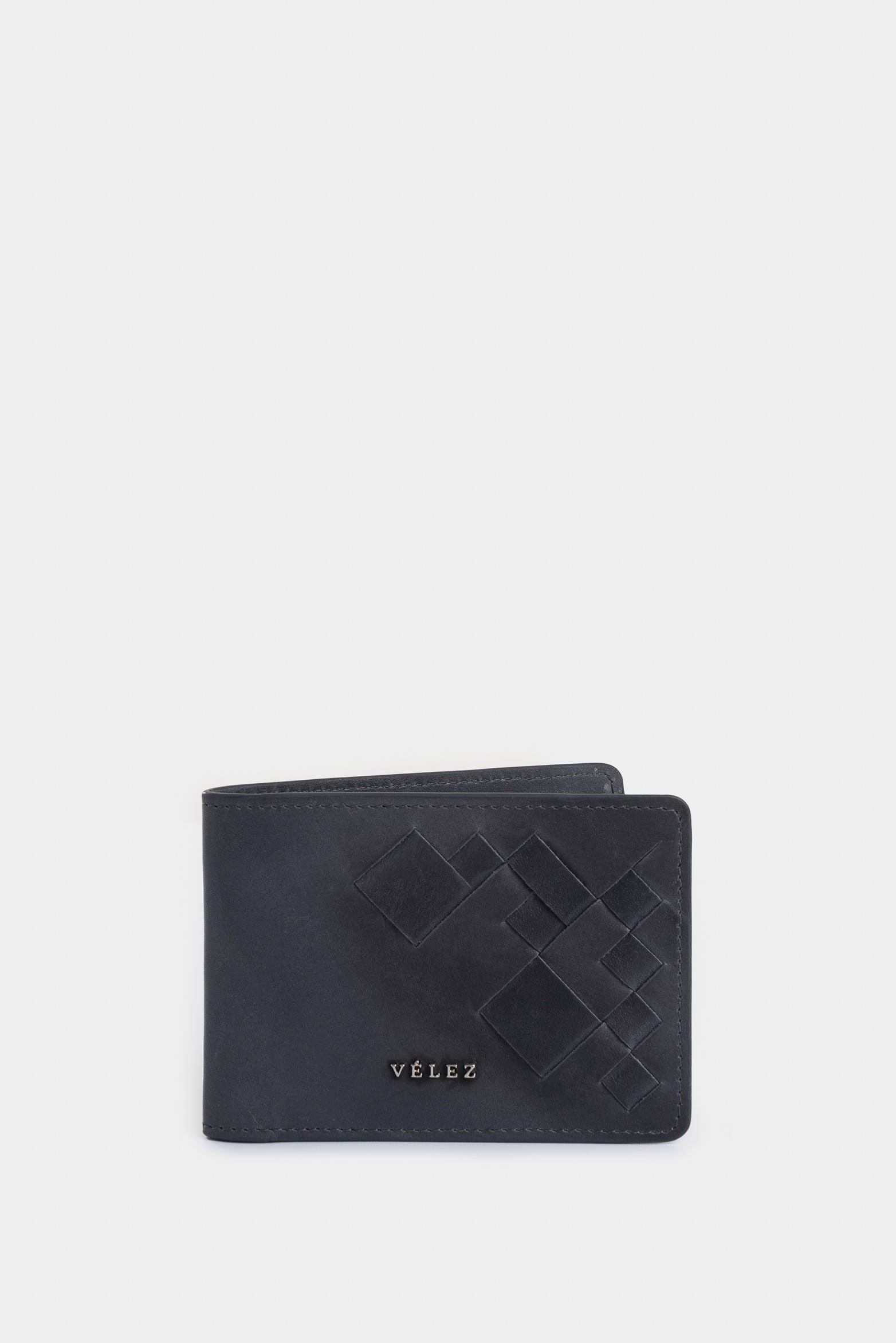 Lyra leather wallet for men with woven detail