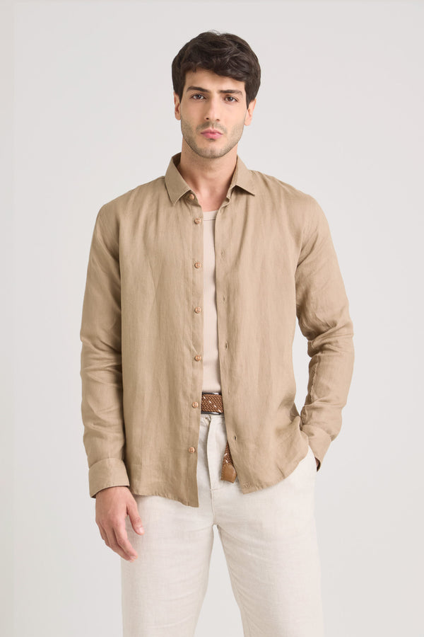 LongSleeve Linen Shirt for Men  SemiFitted