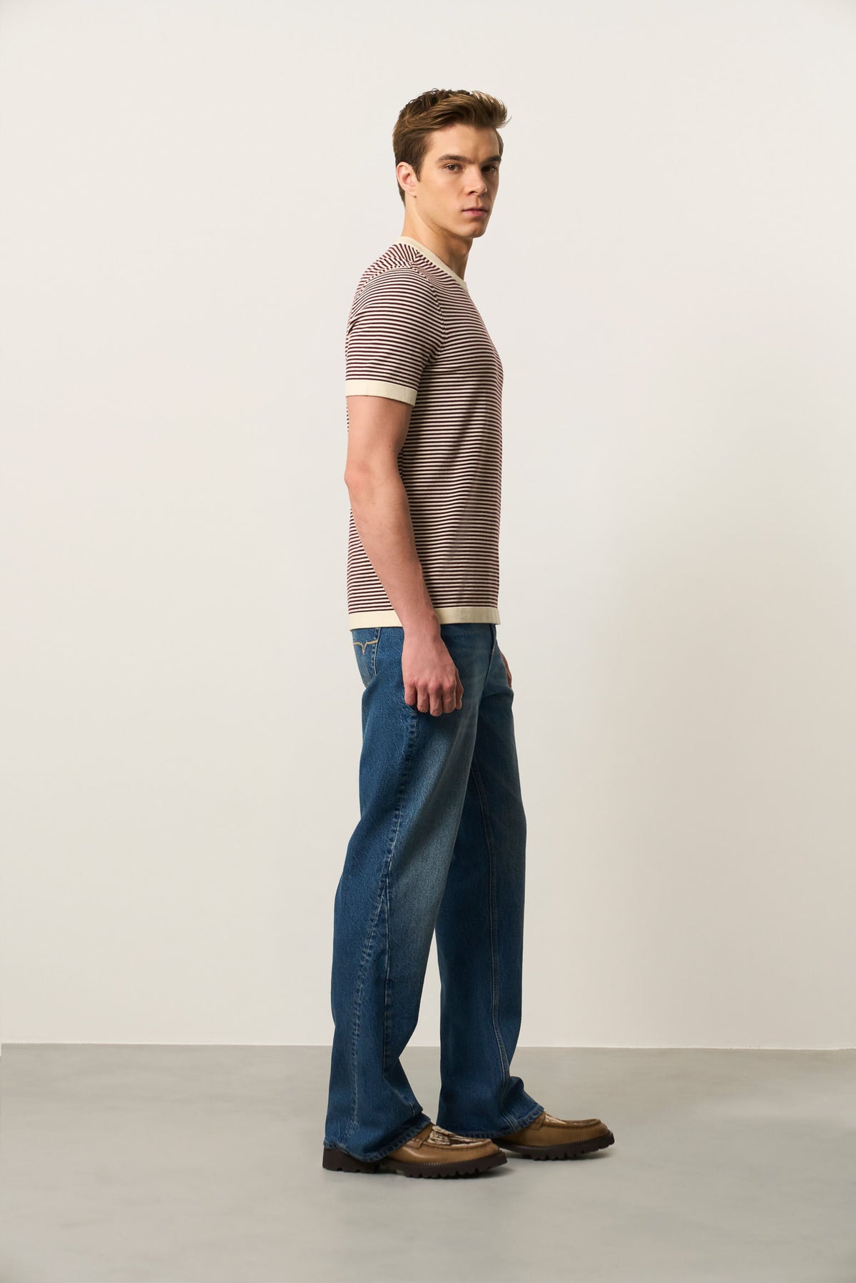 Men's Cayena Short-Sleeve Striped Knit T-Shirt