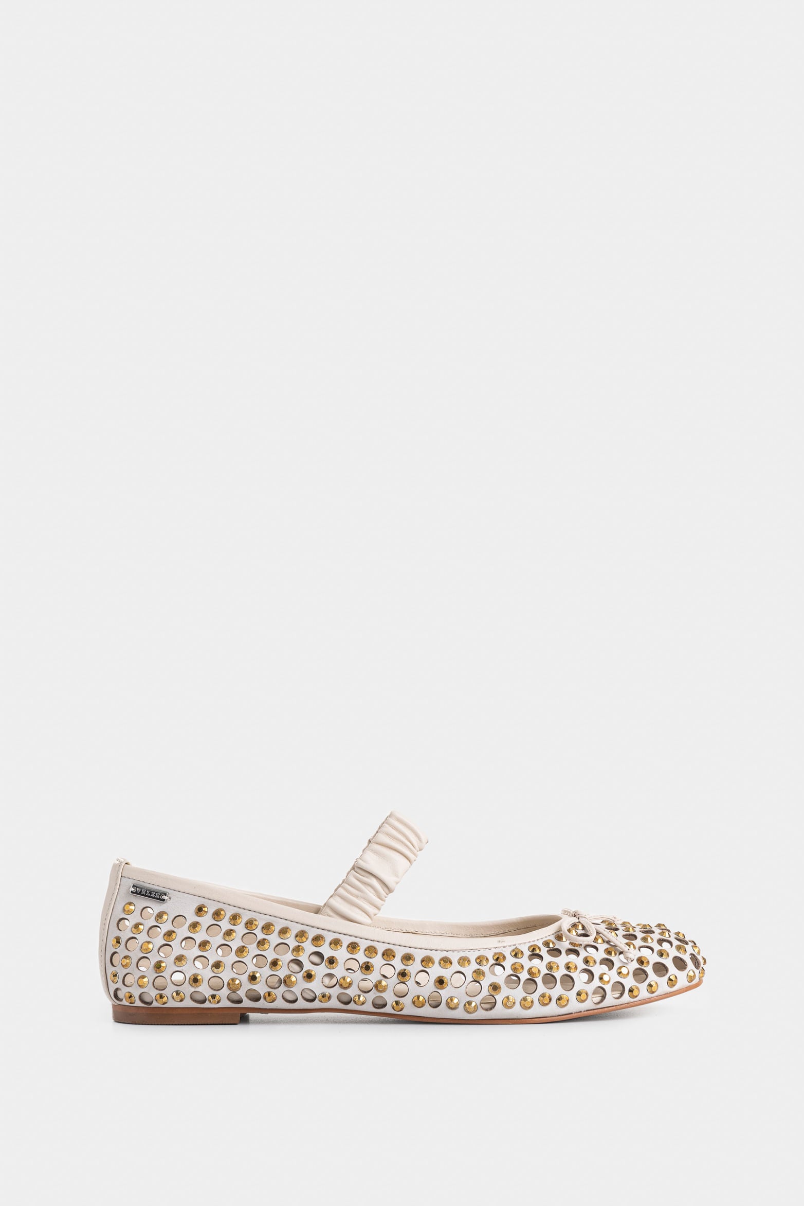 Lumen Leather Women's Flats with Perforated Detail