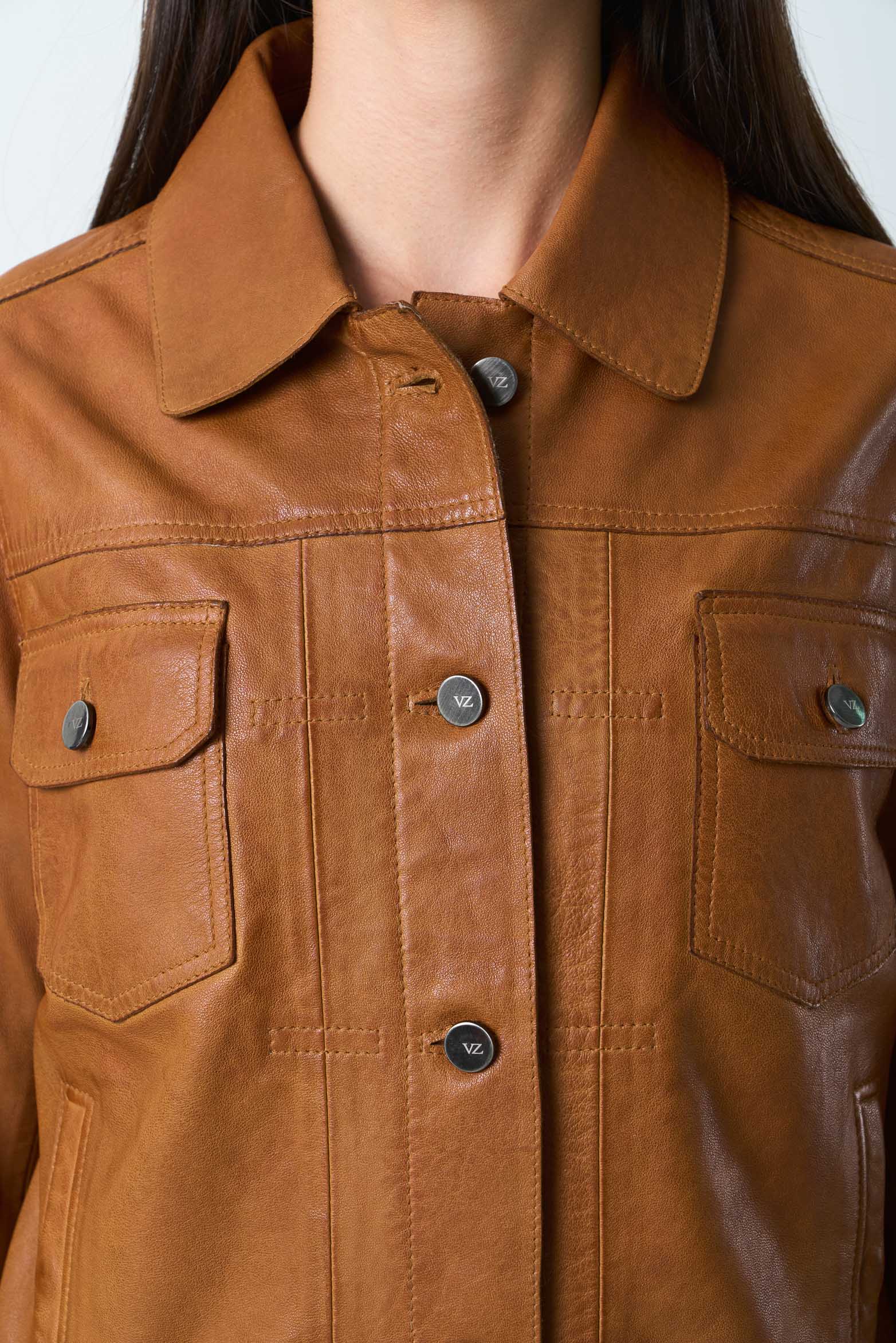 Women's Kalahari Leather Jacket Trucker Silhouette – Velez Artisan