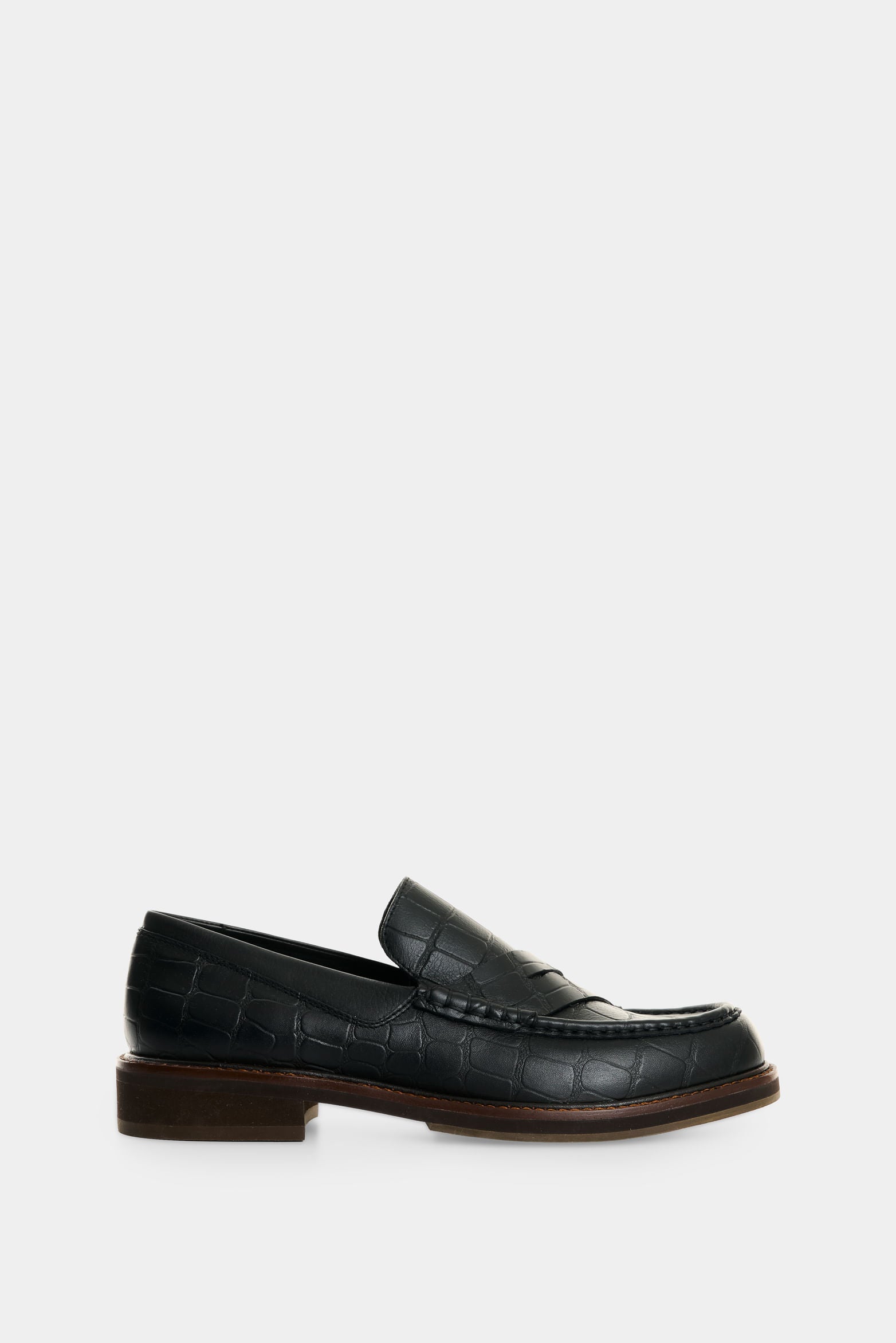 Women's Croco Leather Loafers
