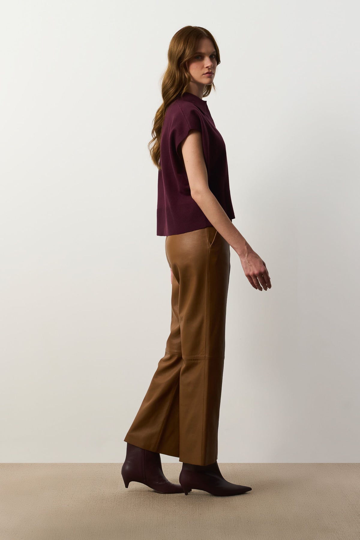 Boxy-silhouette knit polo for women Bora