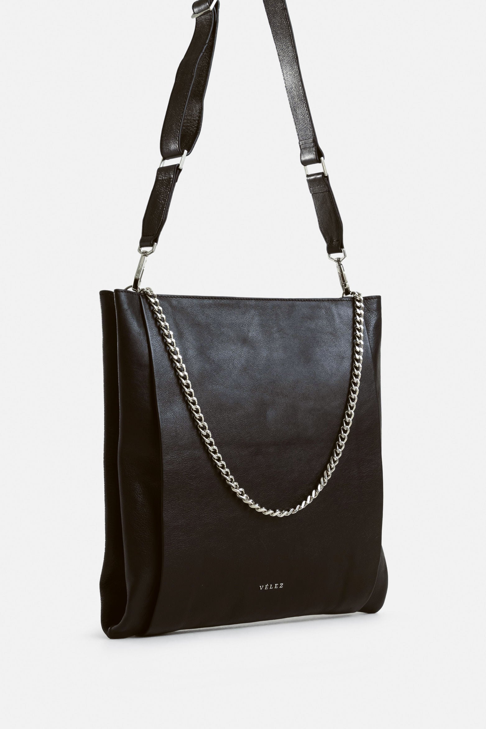 Caltha Leather Shopping Bag for Women with Metal Handle