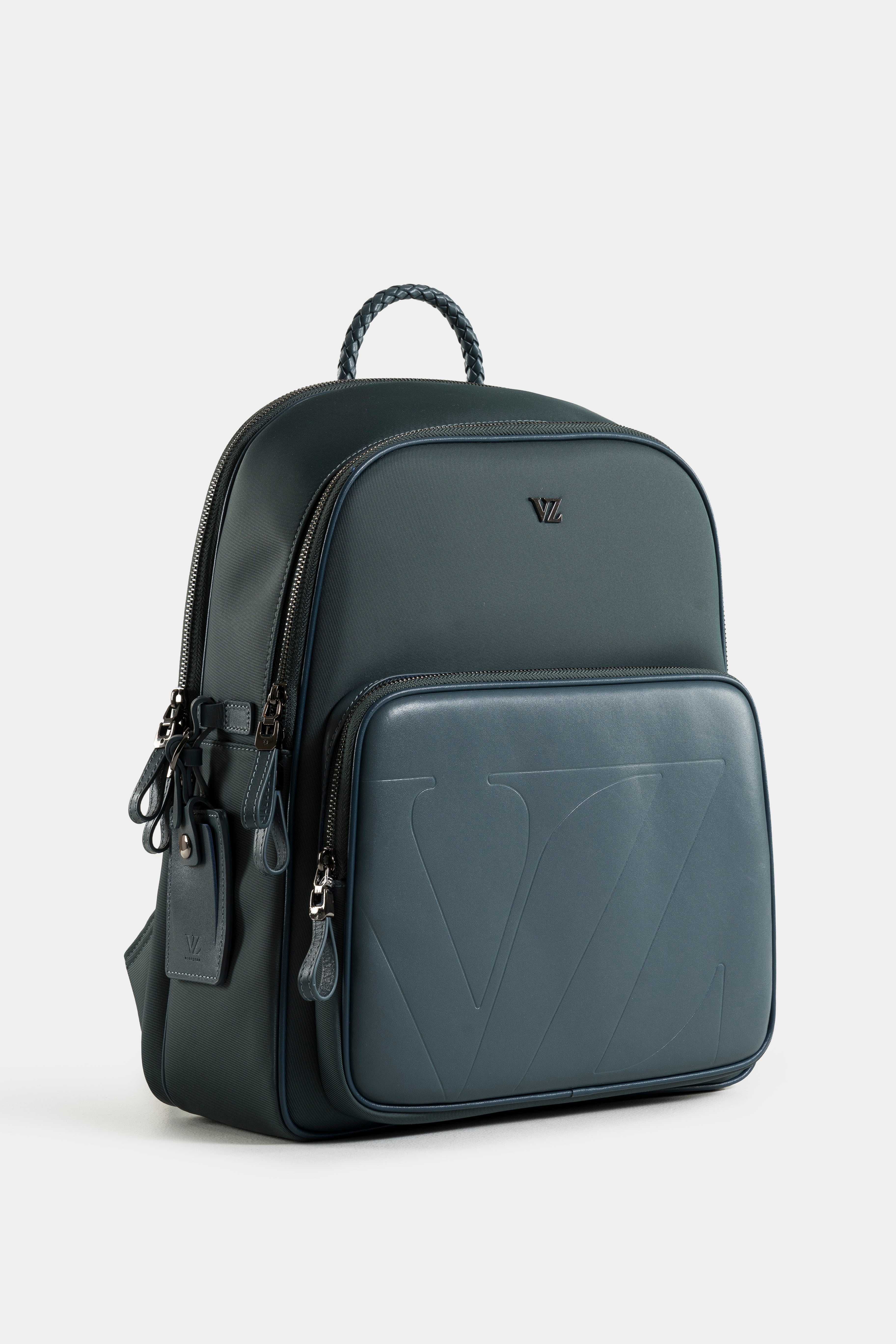 Legacy leather and nylon duffel backpack for women with travel tag – Velez Artisan