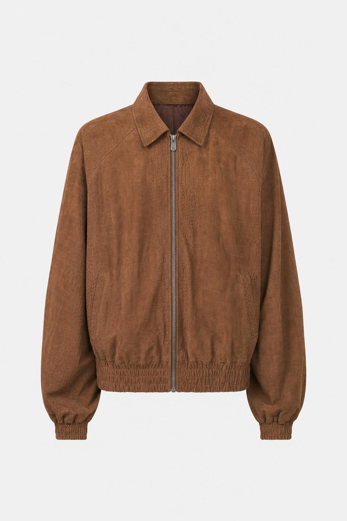 Men's Croco Suede Bomber Jacket