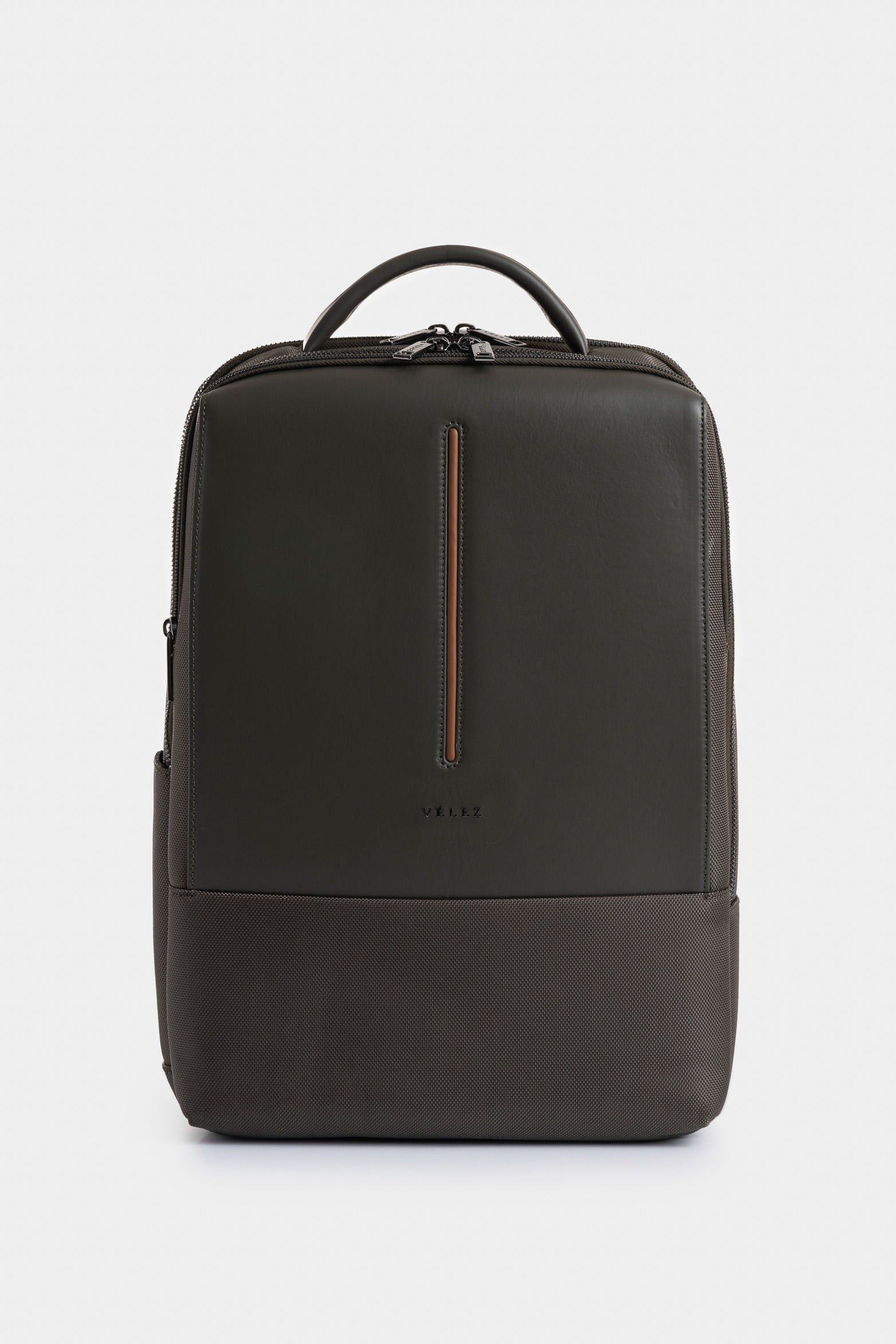 Oasis Canvas and Leather Backpack for Men with Color Accent