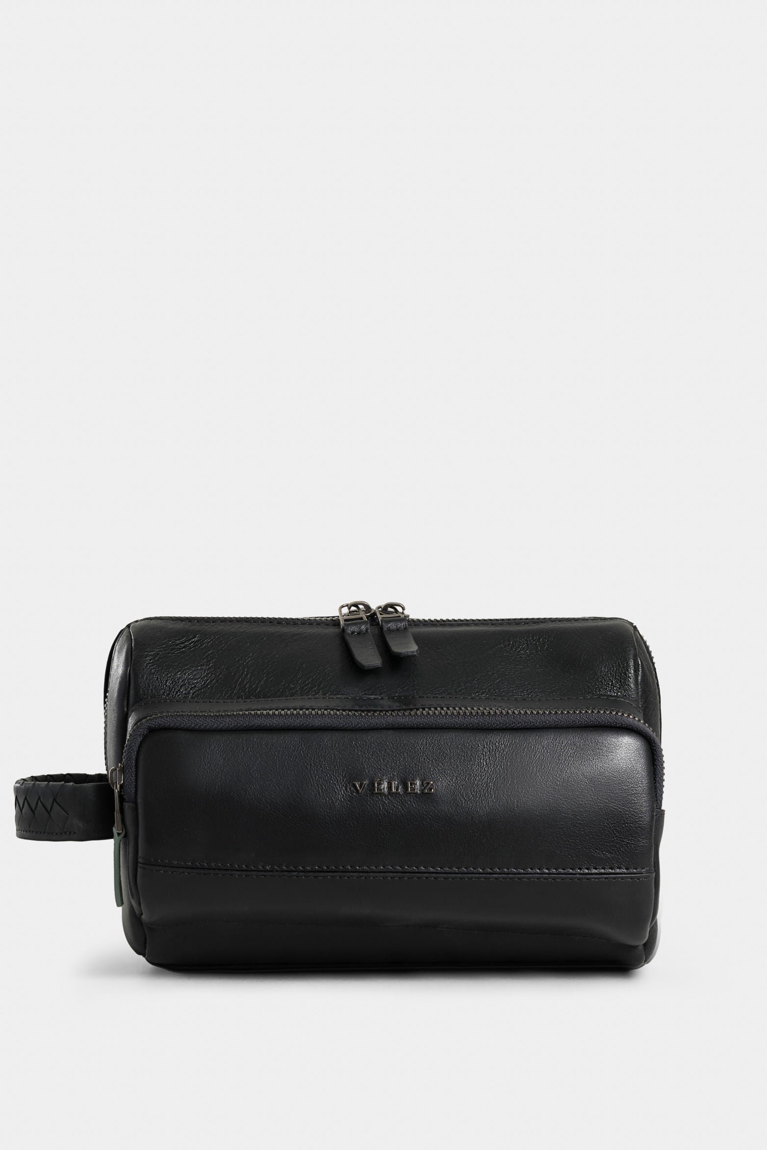 Alessio Leather Travel Organizer for Men with Braided Handle