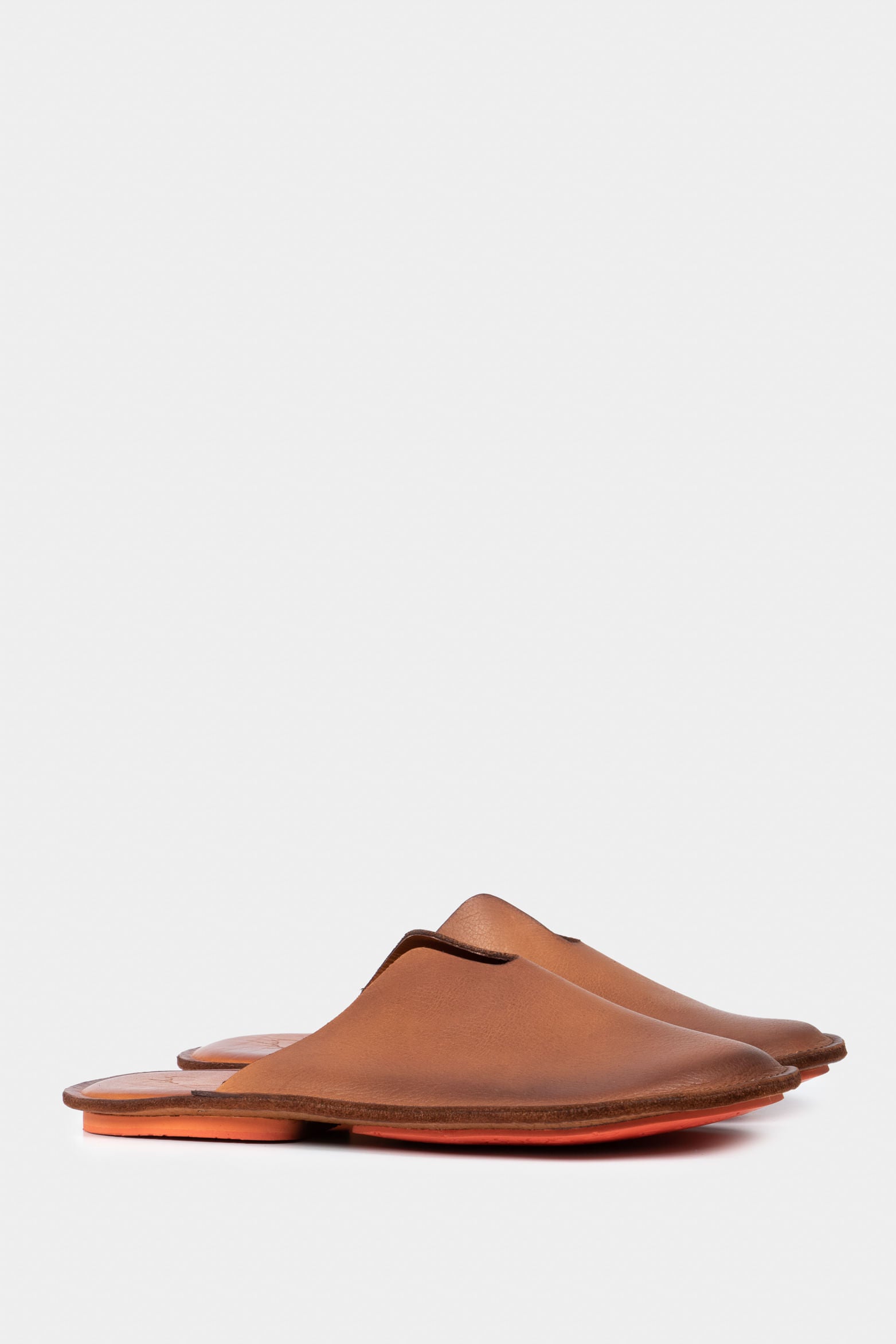 Women’s Home Mule in Smooth Honey-Colored Leather