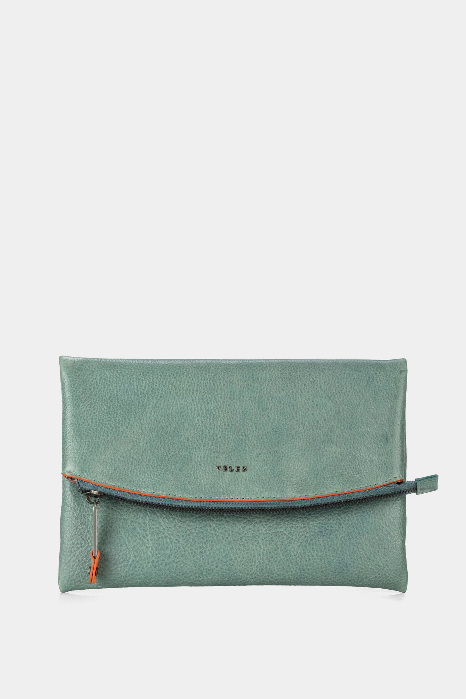 Women’s Borneo Cosmetic Pouch in Aquamarine Leather