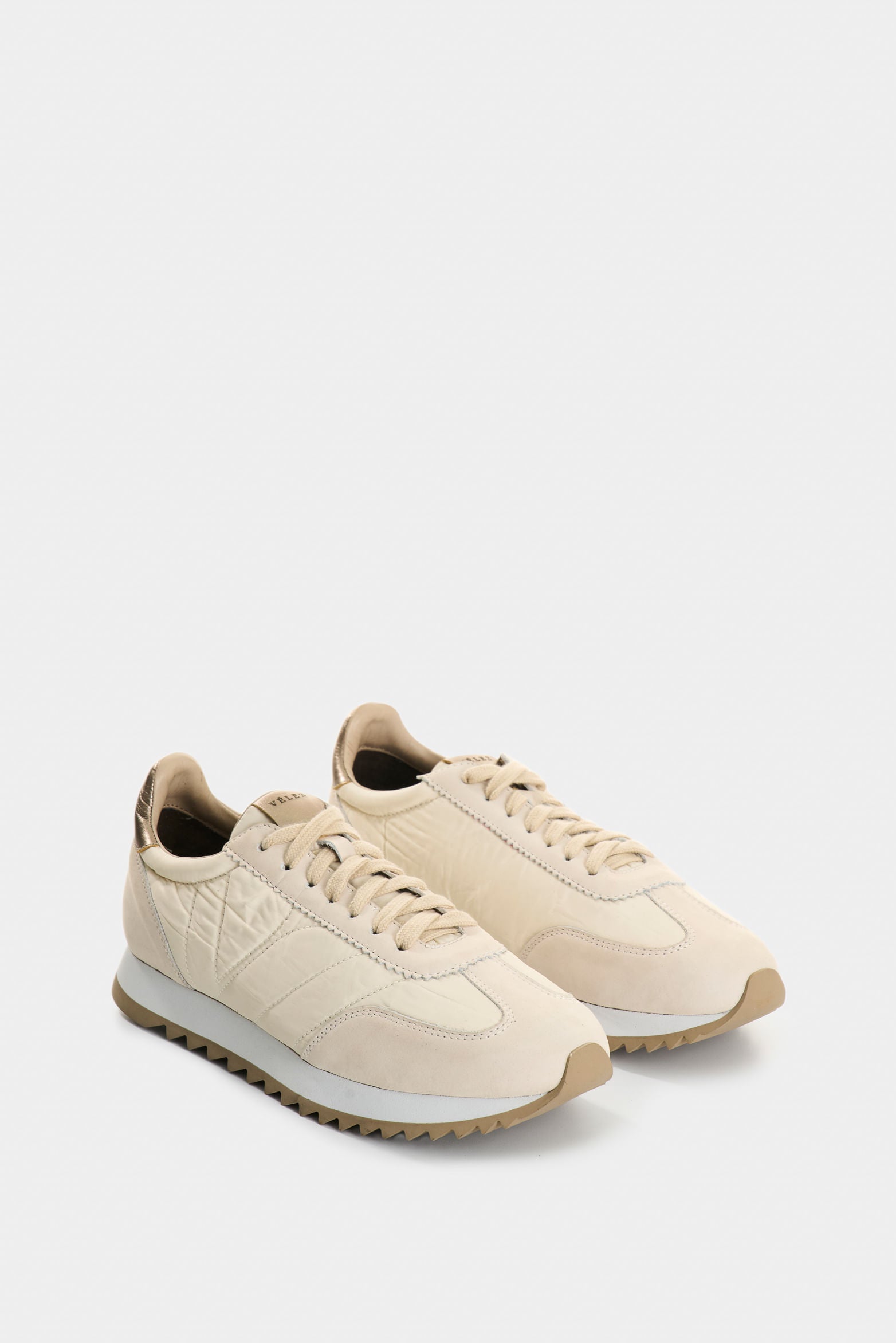Flora Leather and Textile Sneakers for Women