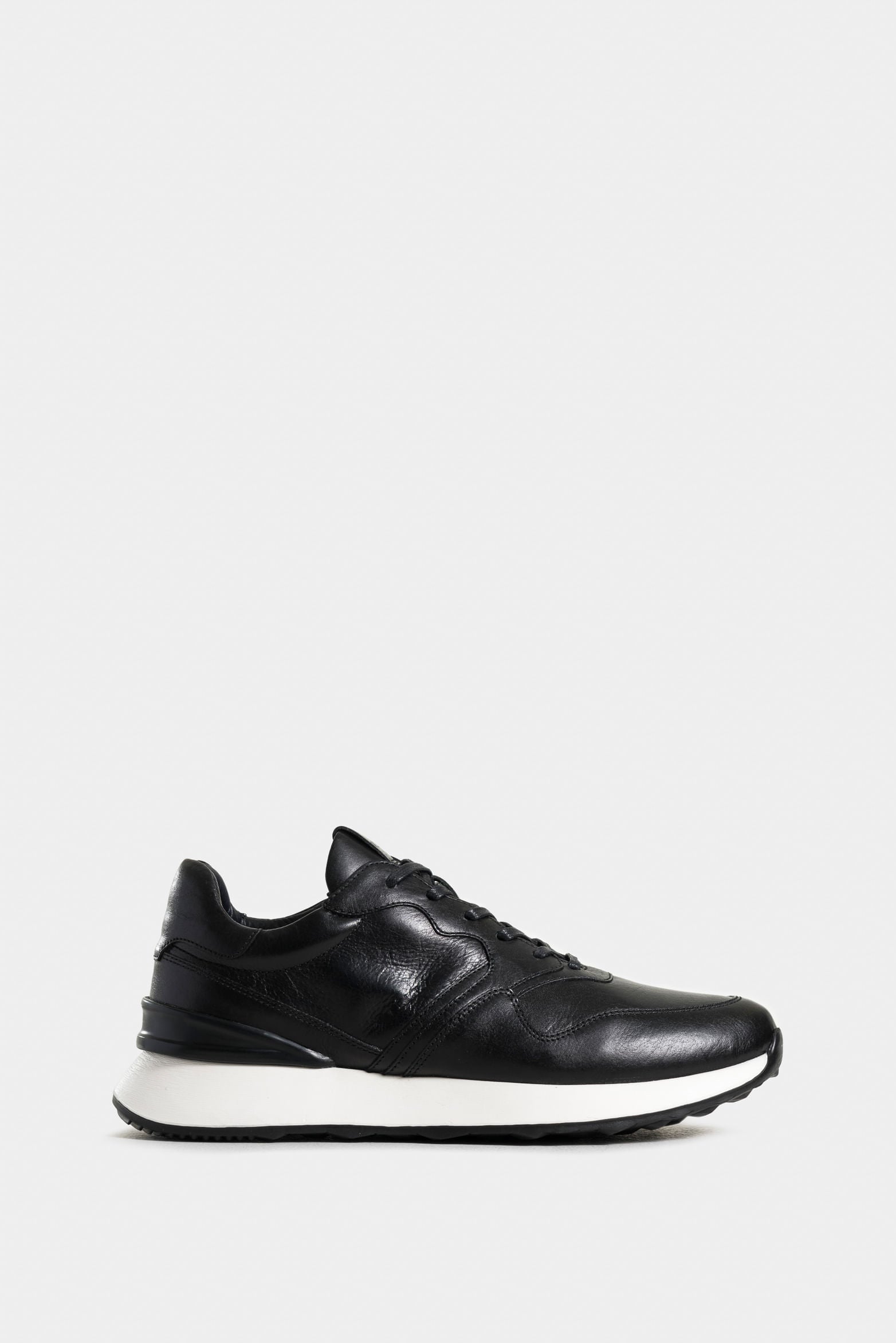Men's Cooper 3 Leather Sneakers with Contrast Spoiler