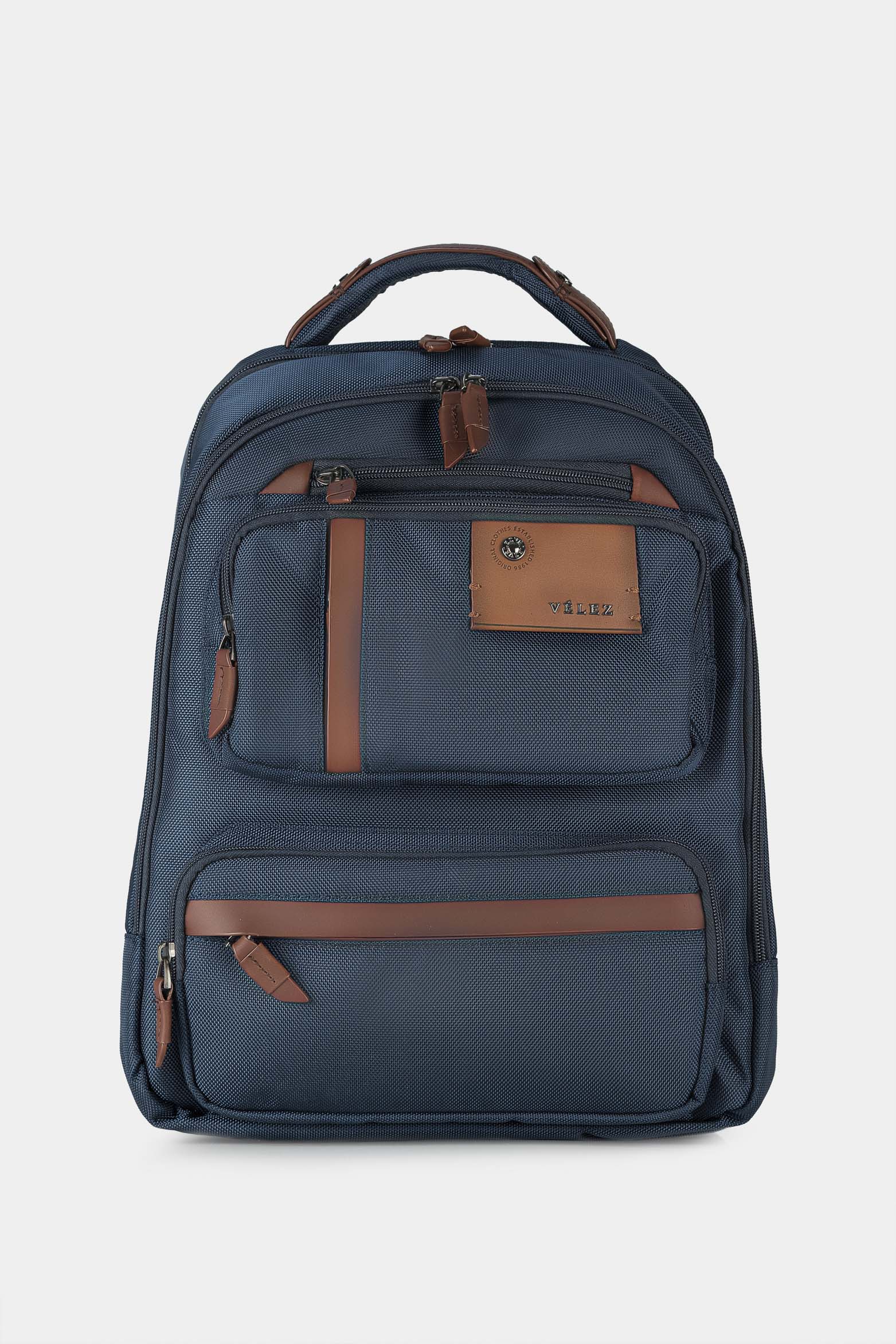 Living Casual Contrast Canvas Backpack in Dark Blue