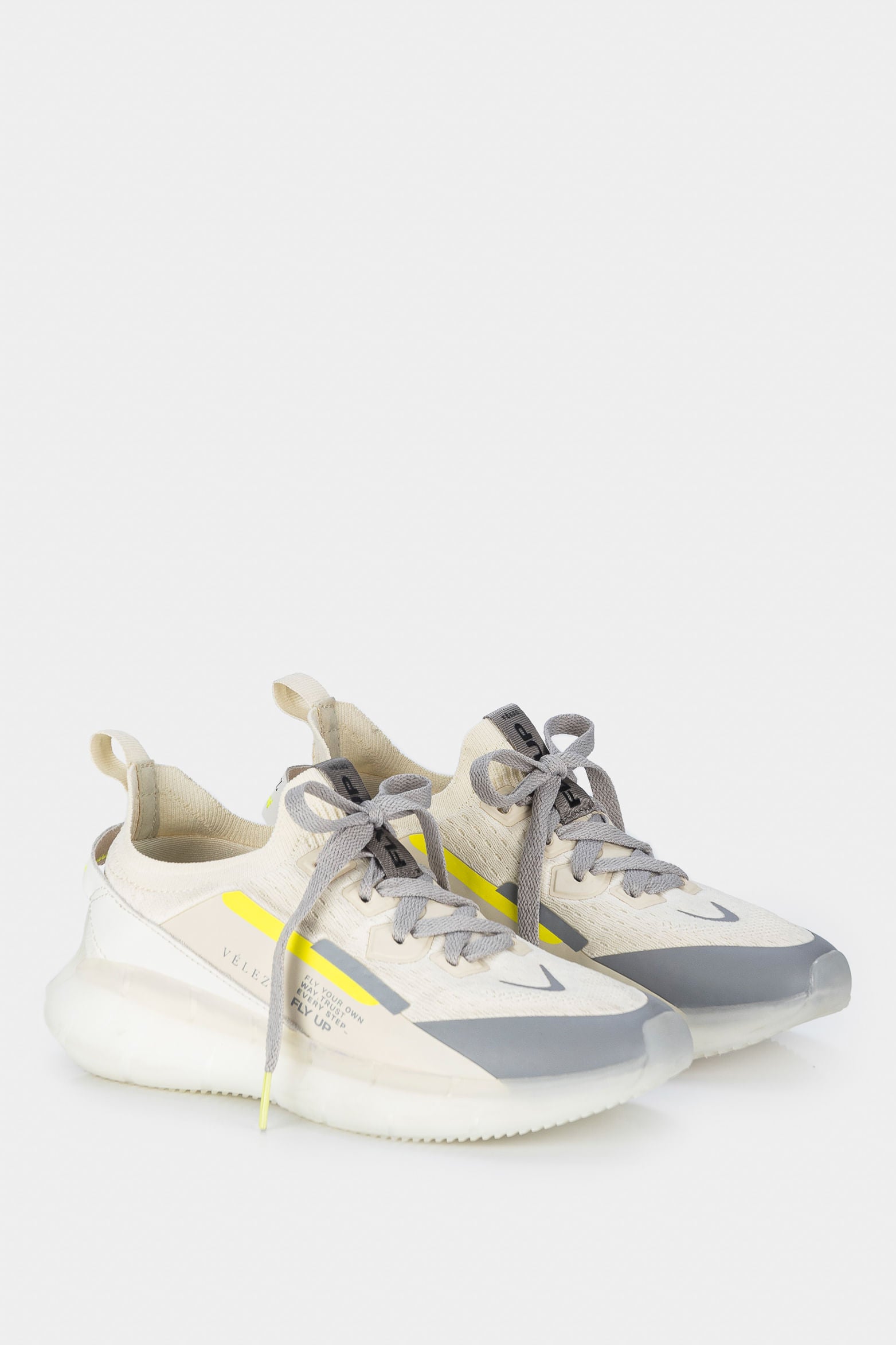 Women’s VZ Fly Up Sneakers in White with Leather Details