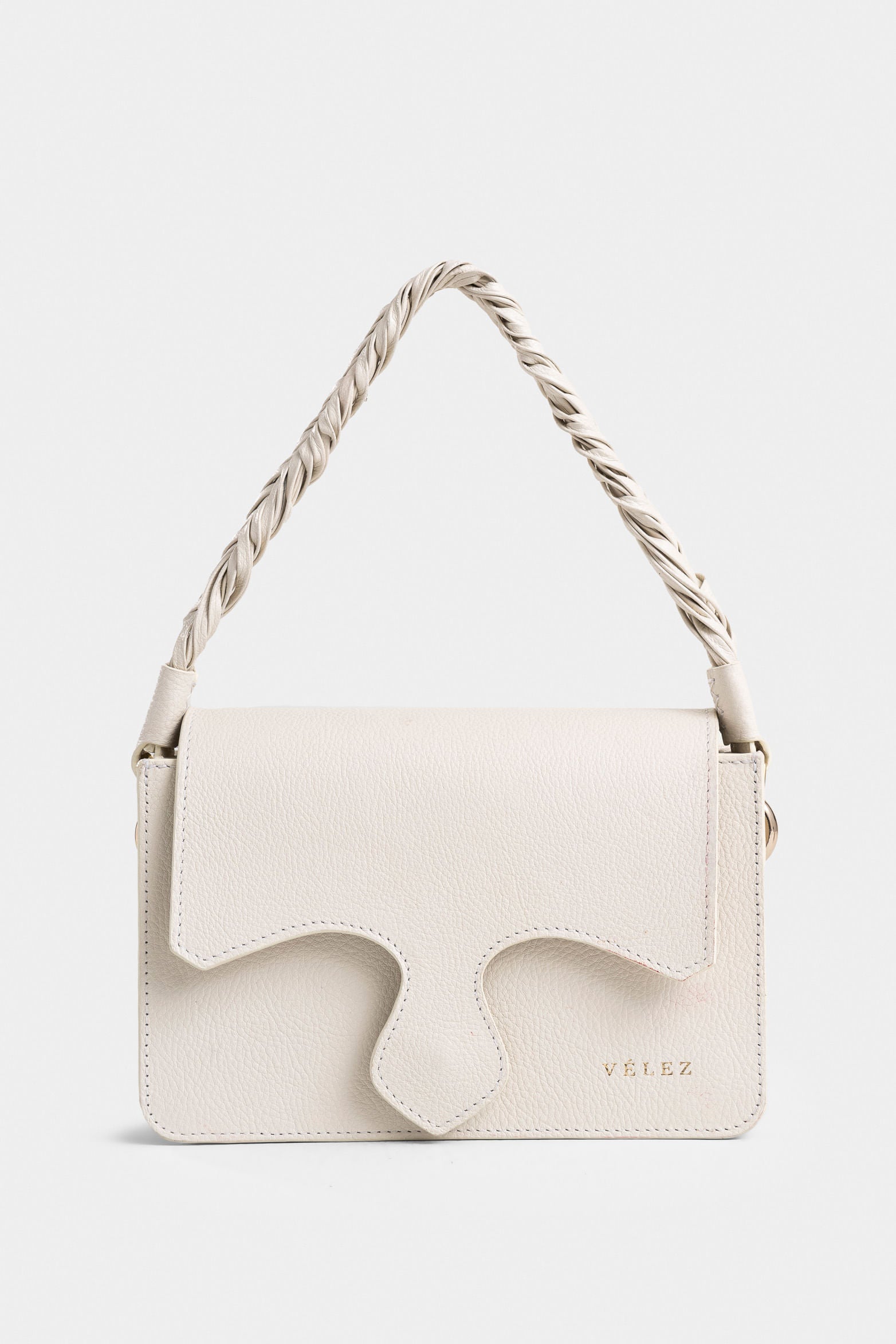 Garniel Leather Bowling Bag for Women with Braided Handle