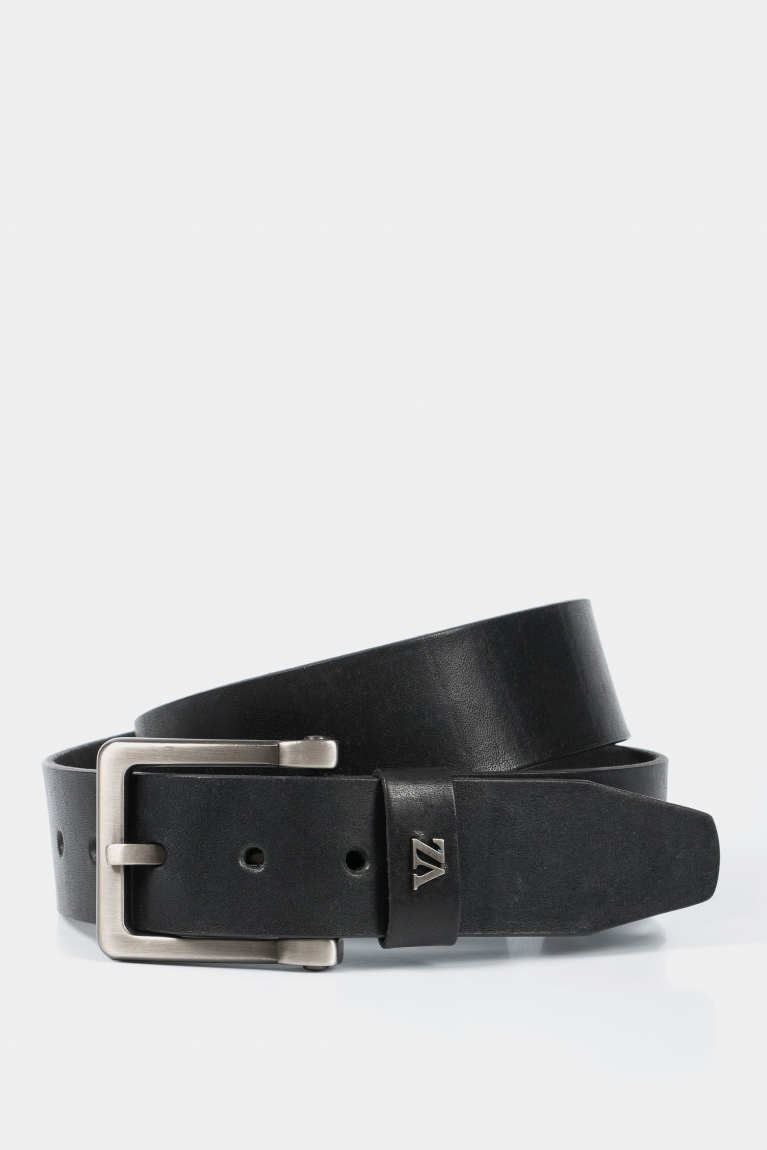 Men’s Duna Single-Sided Belt in Smooth Black Leather