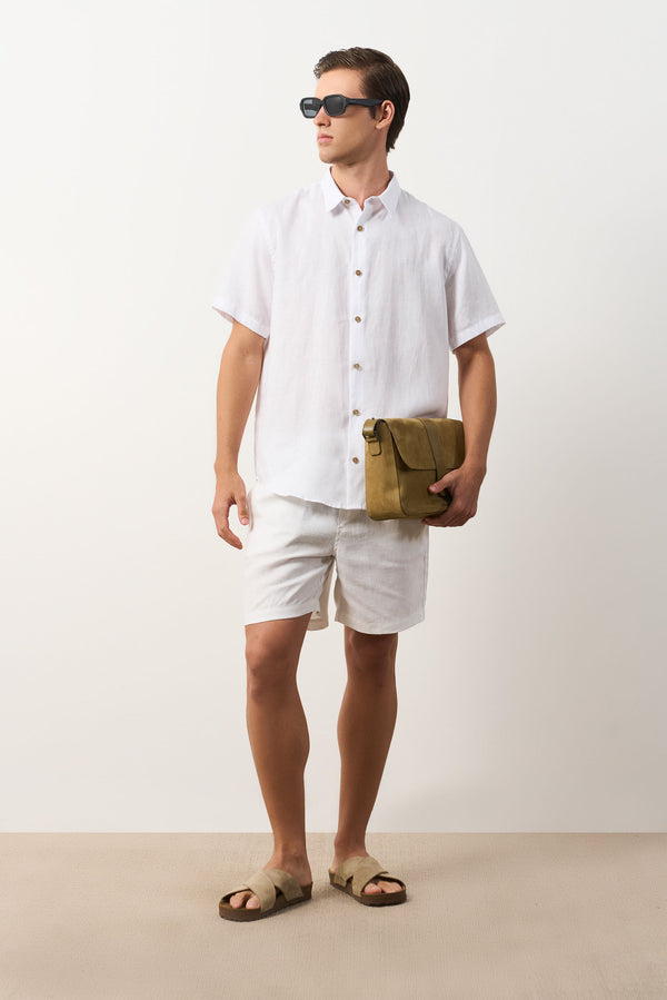 Men's Siena Short Sleeve Linen Shirt