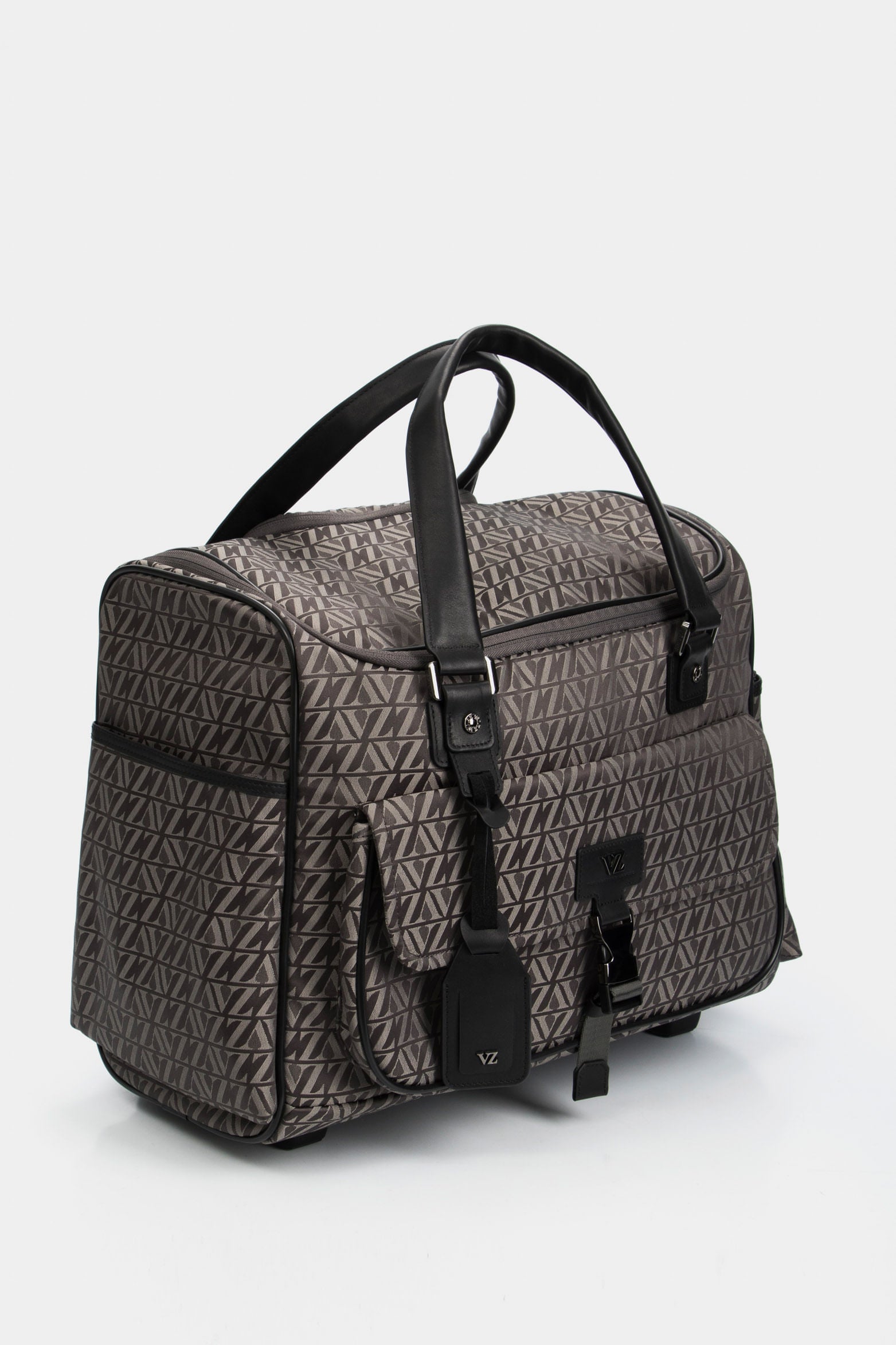 16" Bloom Jacquard Travel Bag for Women in Grey VZ