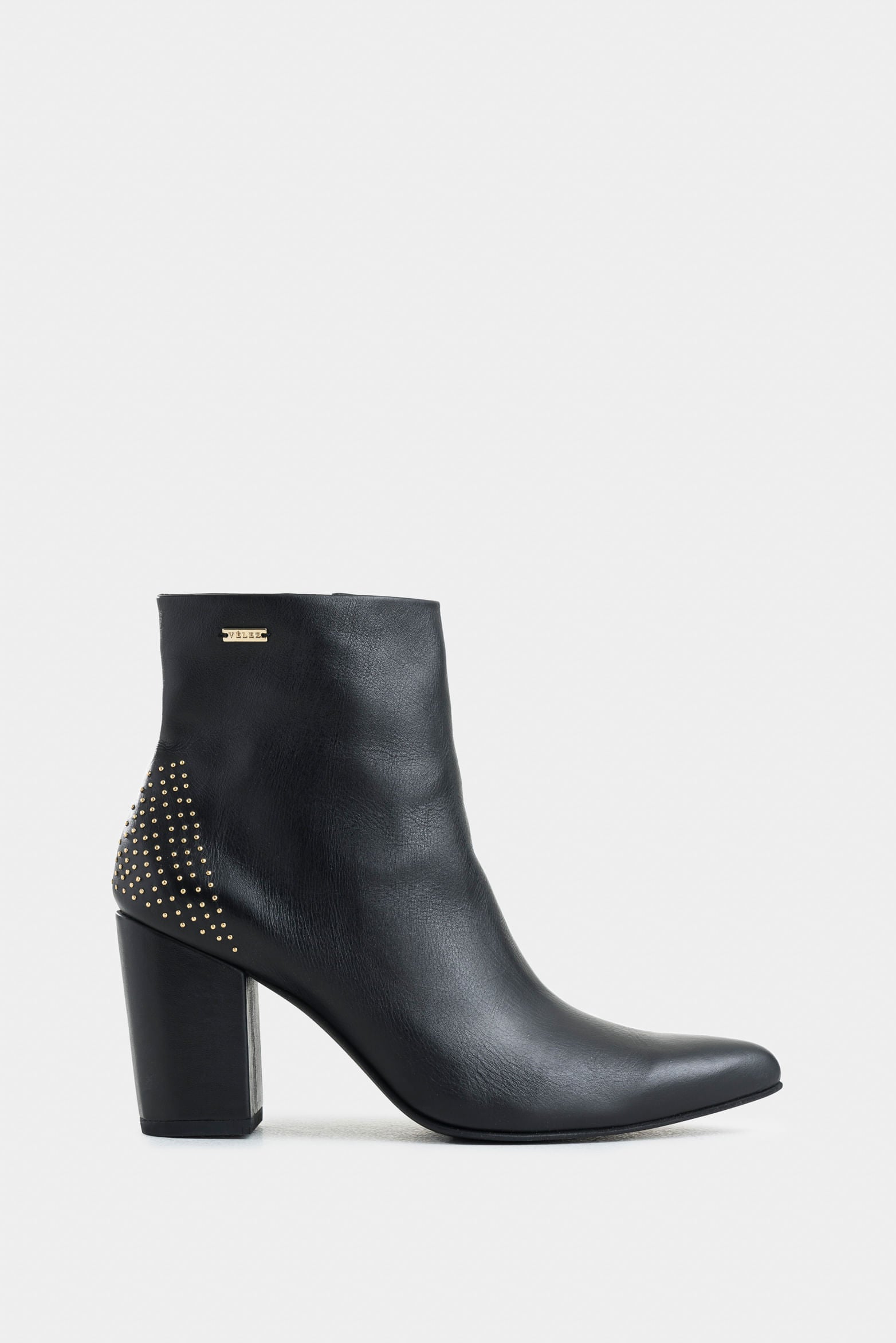 Office Kira Leather Ankle Boots with Mini Studs for Women
