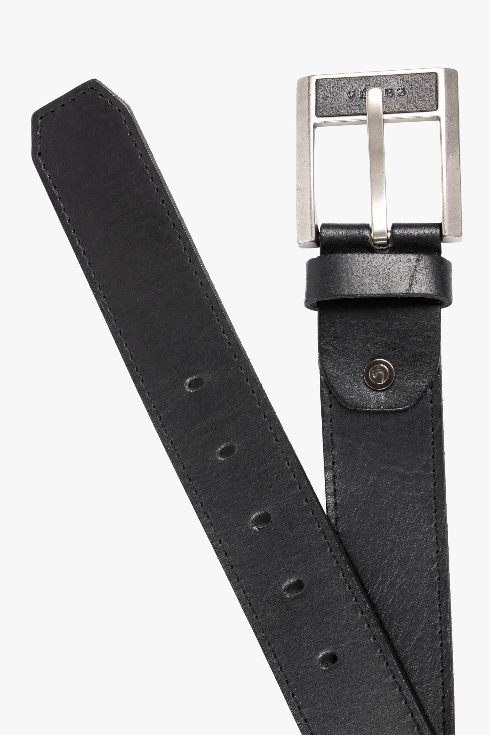 Cyclon Single-Sided Belt in Smooth Black Leather