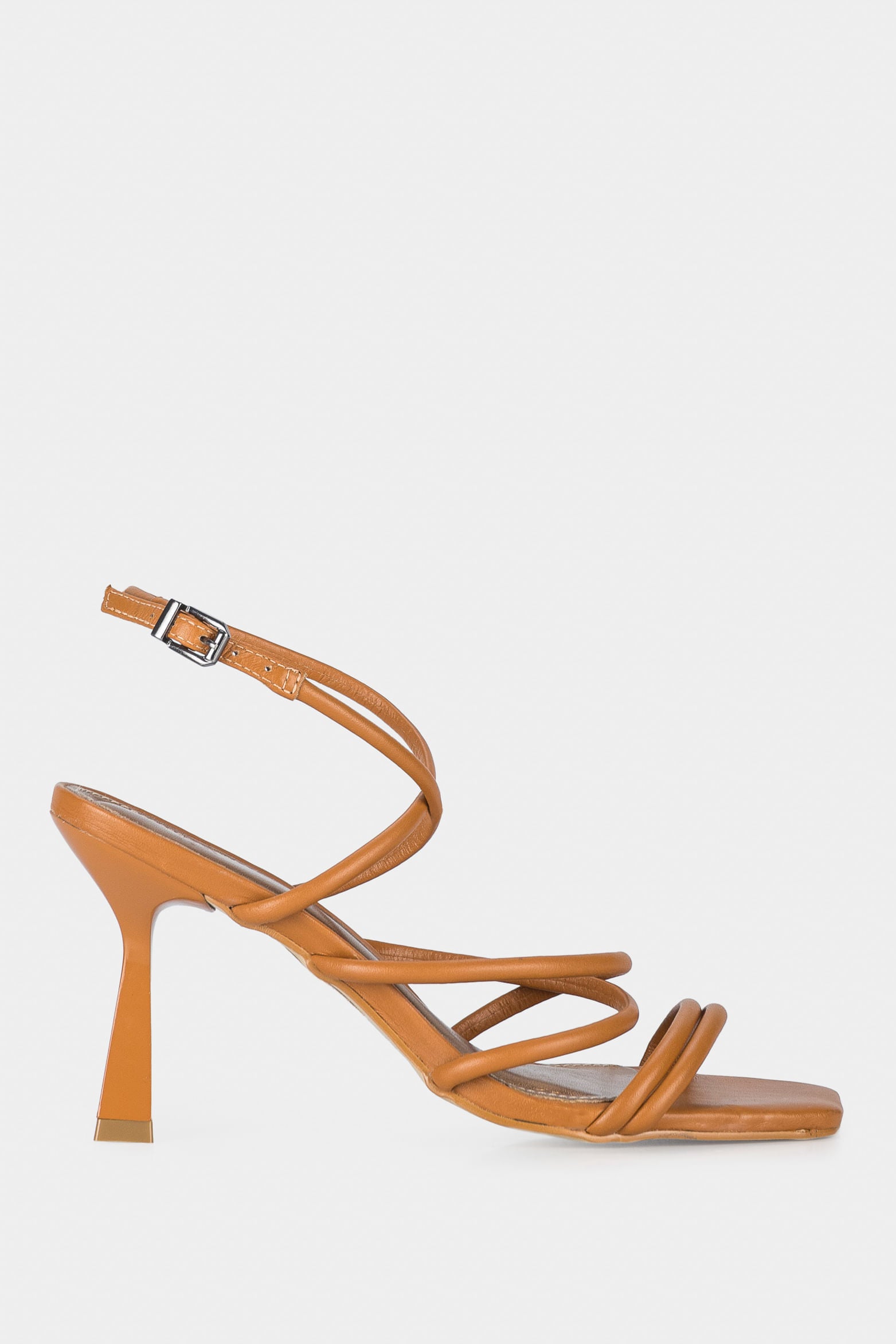 Women’s Florianópolis Heeled Sandals in Leather with Adjustable Ankle Strap